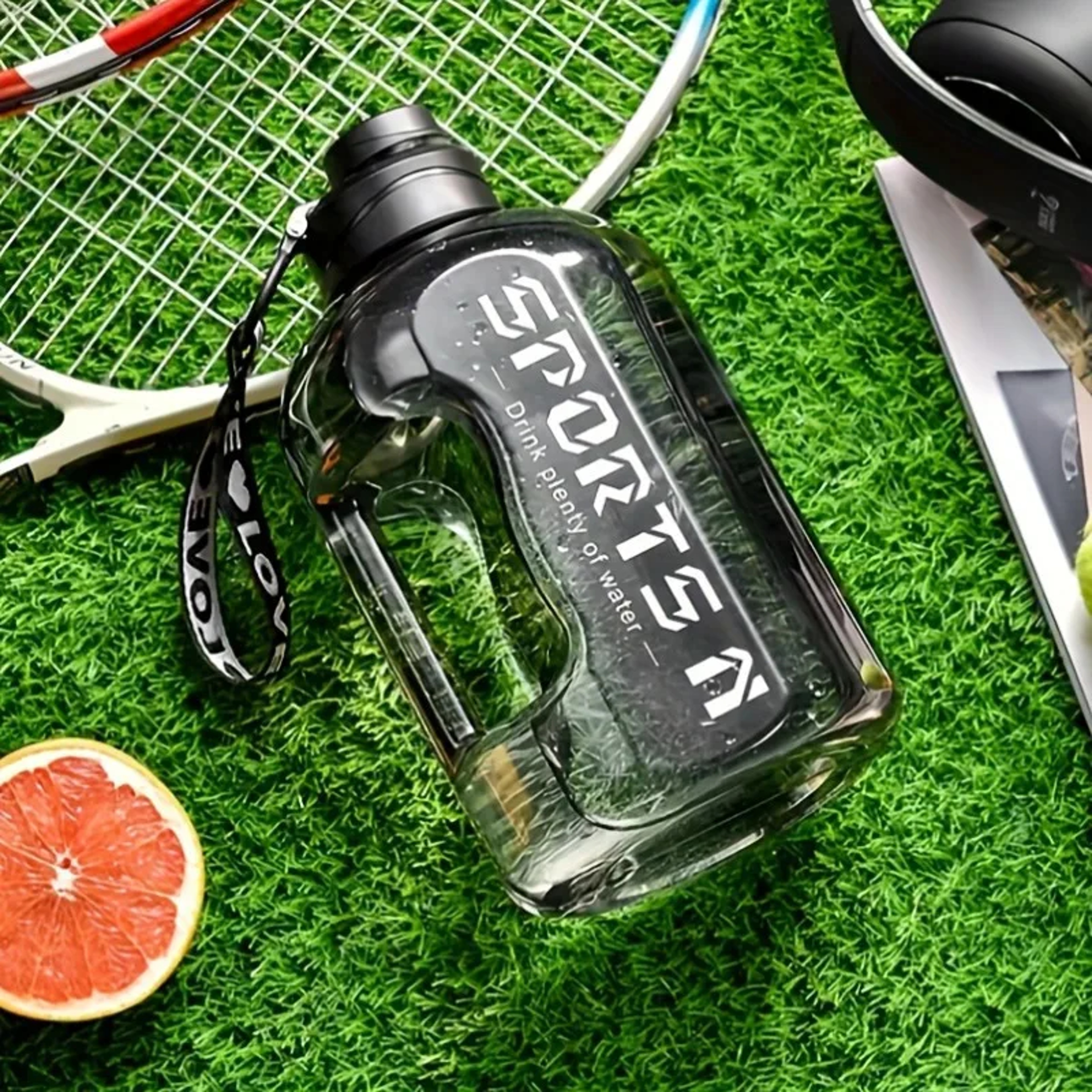 Large Capacity Water Bottle  Sports Gym Kettle For Travel  Camping  Portable BPAFree Plastic Space  1
