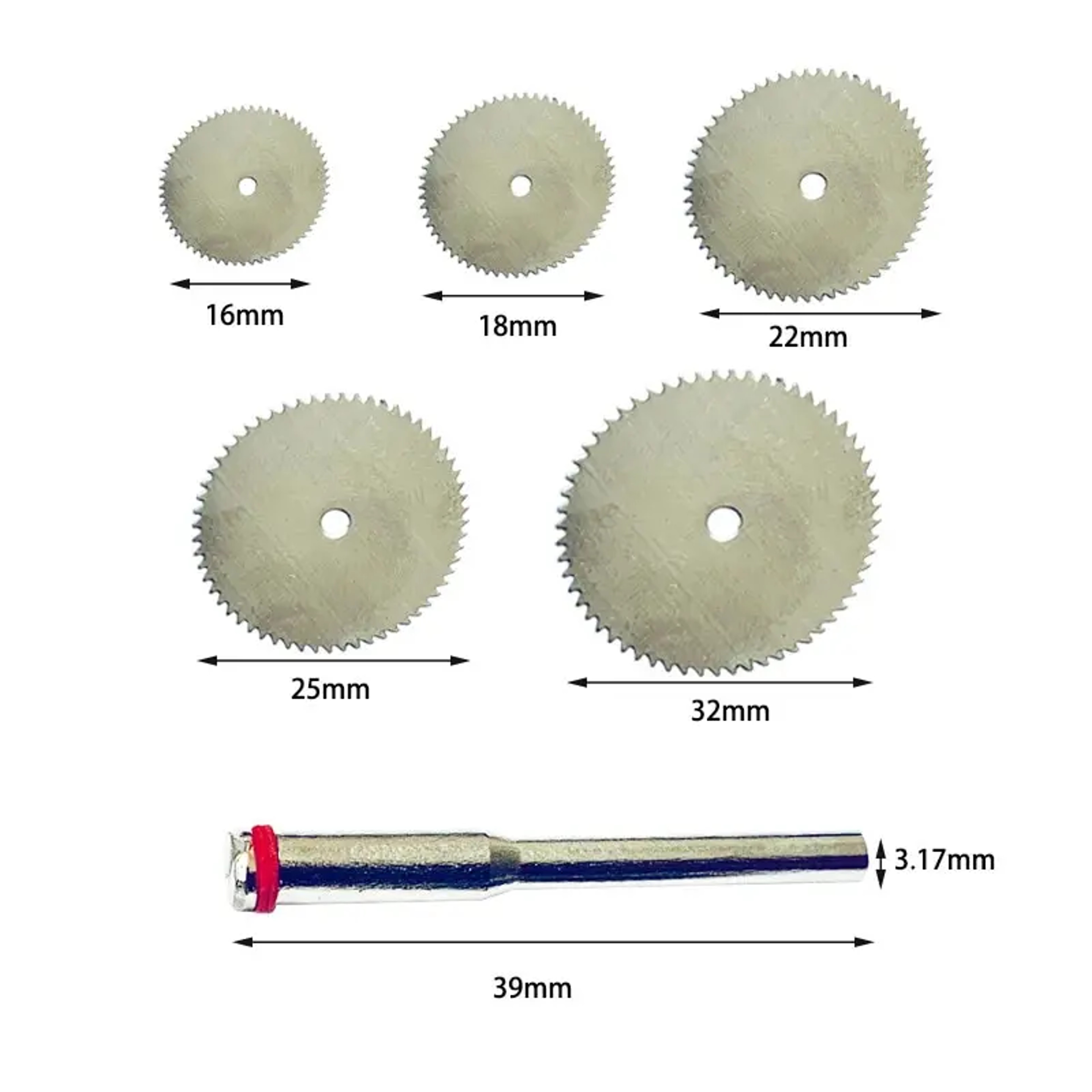 Mini Circular Saw Blades Set - Stainless Steel Cutting Disc for Rotary Tool, Wood Cutting Wheel for Electric Tool – view 6