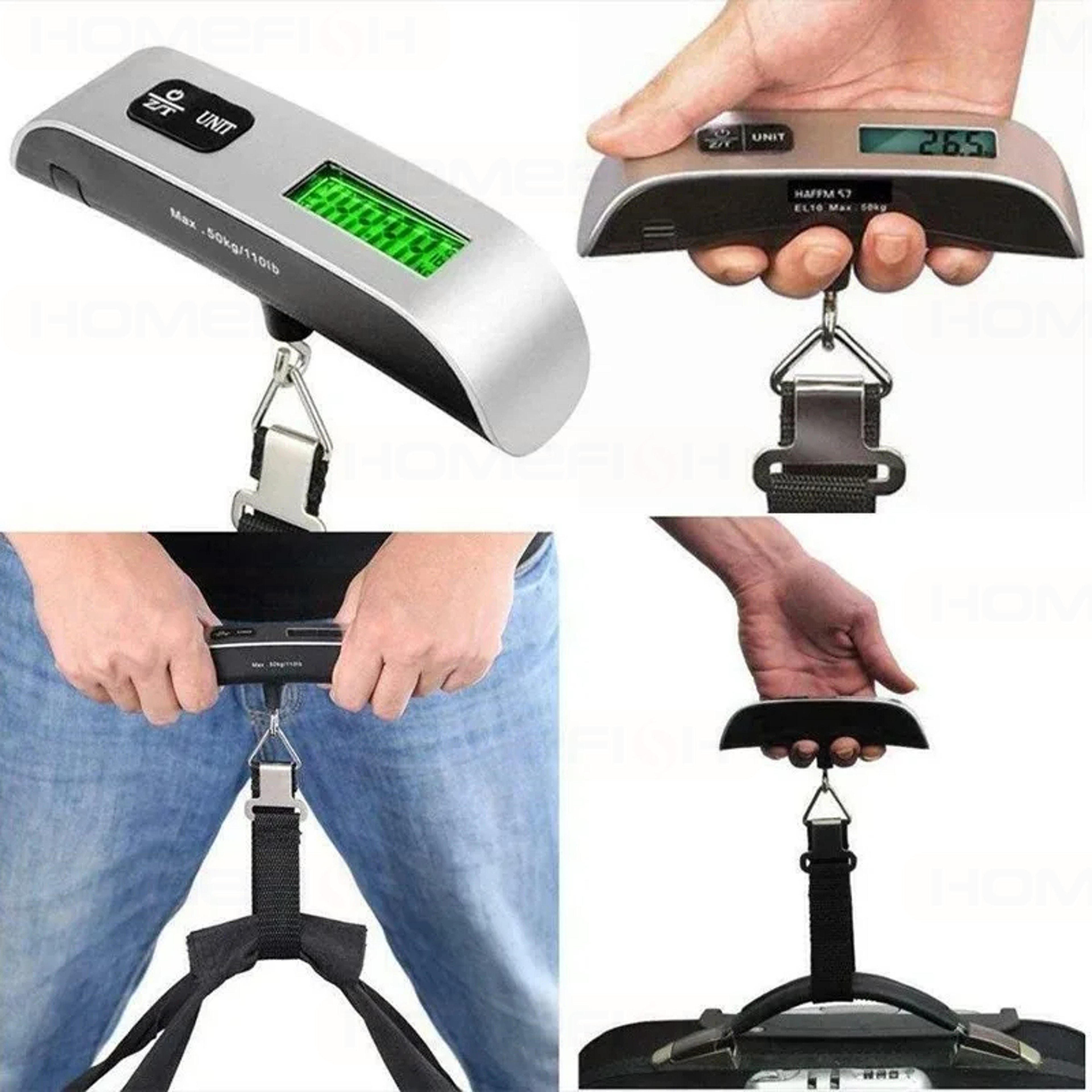 Digital Luggage Scale – Accurate Hanging Travel & Baggage Weight Tool, Precision – view 1