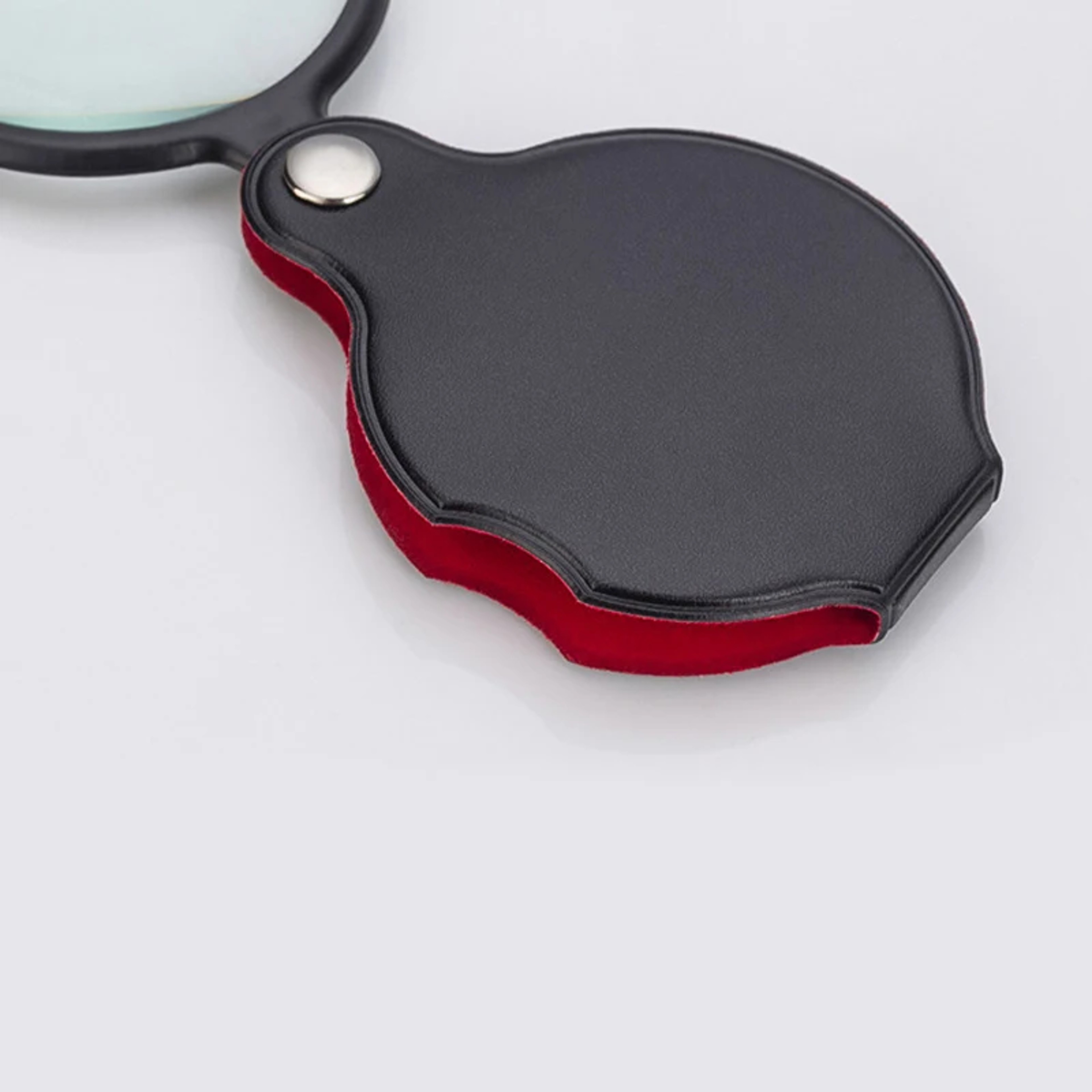 Mini Magnifying Glass With Leather Case  Portable Handheld Jewelry And Newspaper Reader 3