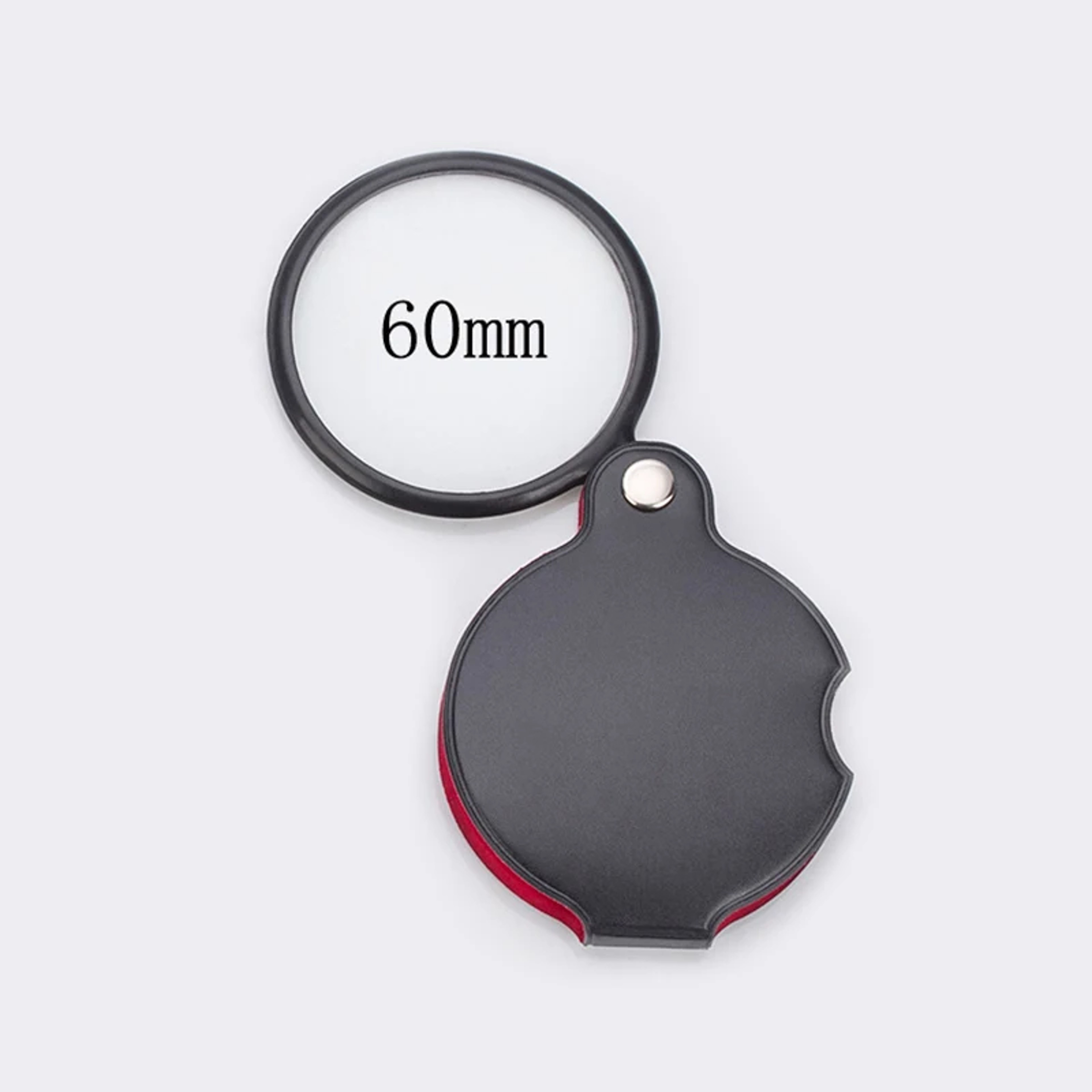 Mini Magnifying Glass With Leather Case  Portable Handheld Jewelry And Newspaper Reader 4