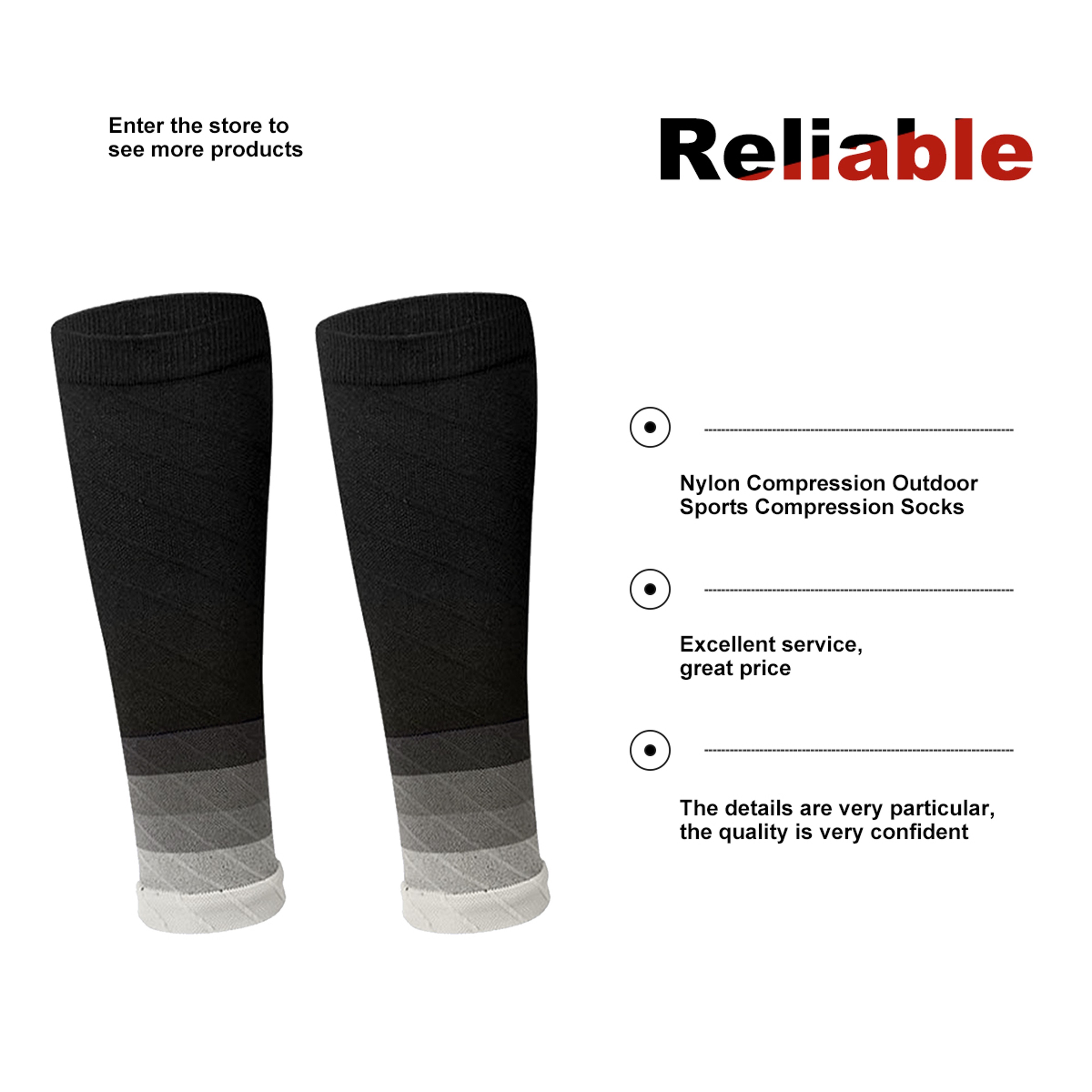 Compression Sports Socks for Men – Calf Support & Slimming Leggings for Running, Night Use, and Outdoor Activities – view 6