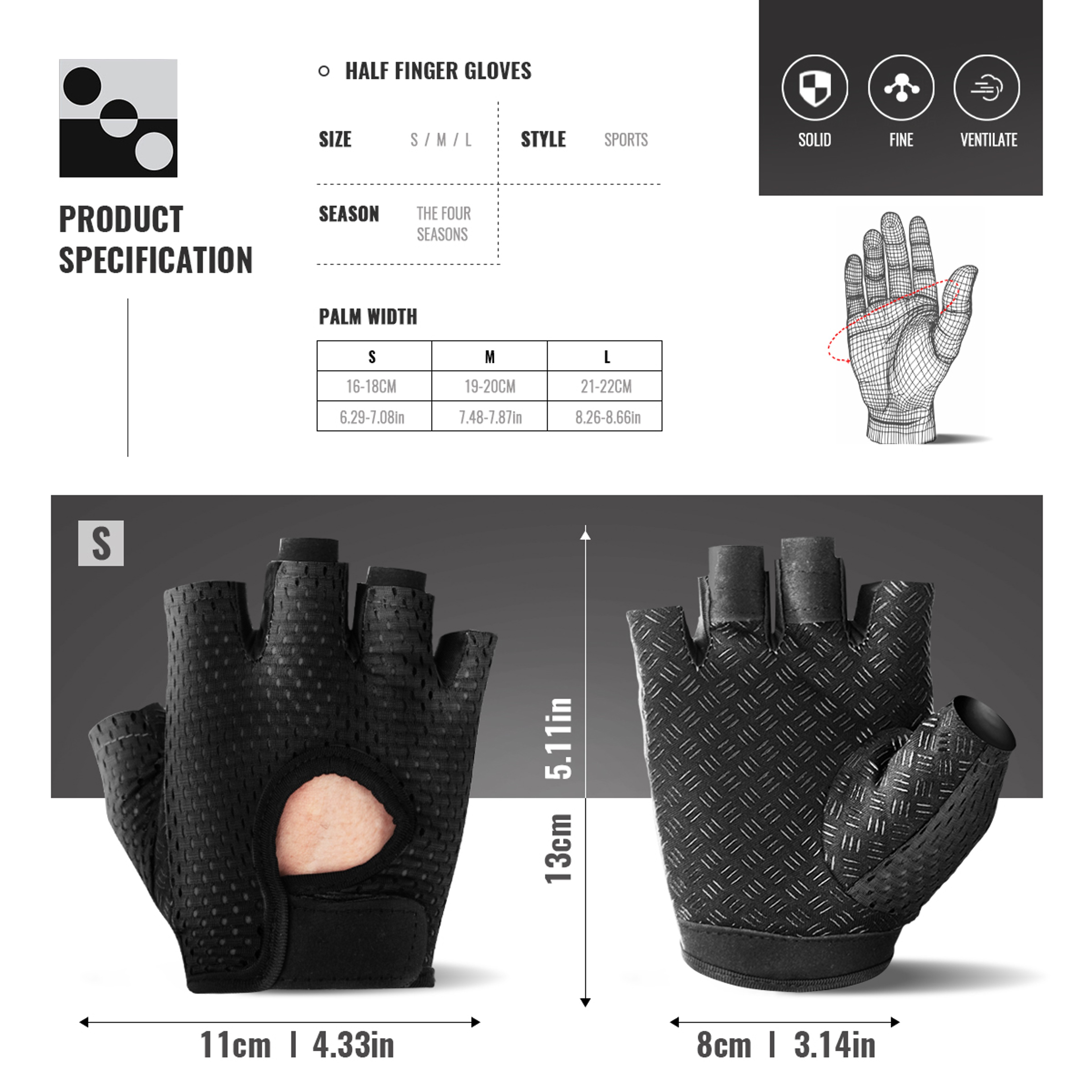Breathable Gym Gloves for Women – Anti-Slip, Half Finger Gloves for Weightlifting, Cycling, Yoga & Fitness – view 2