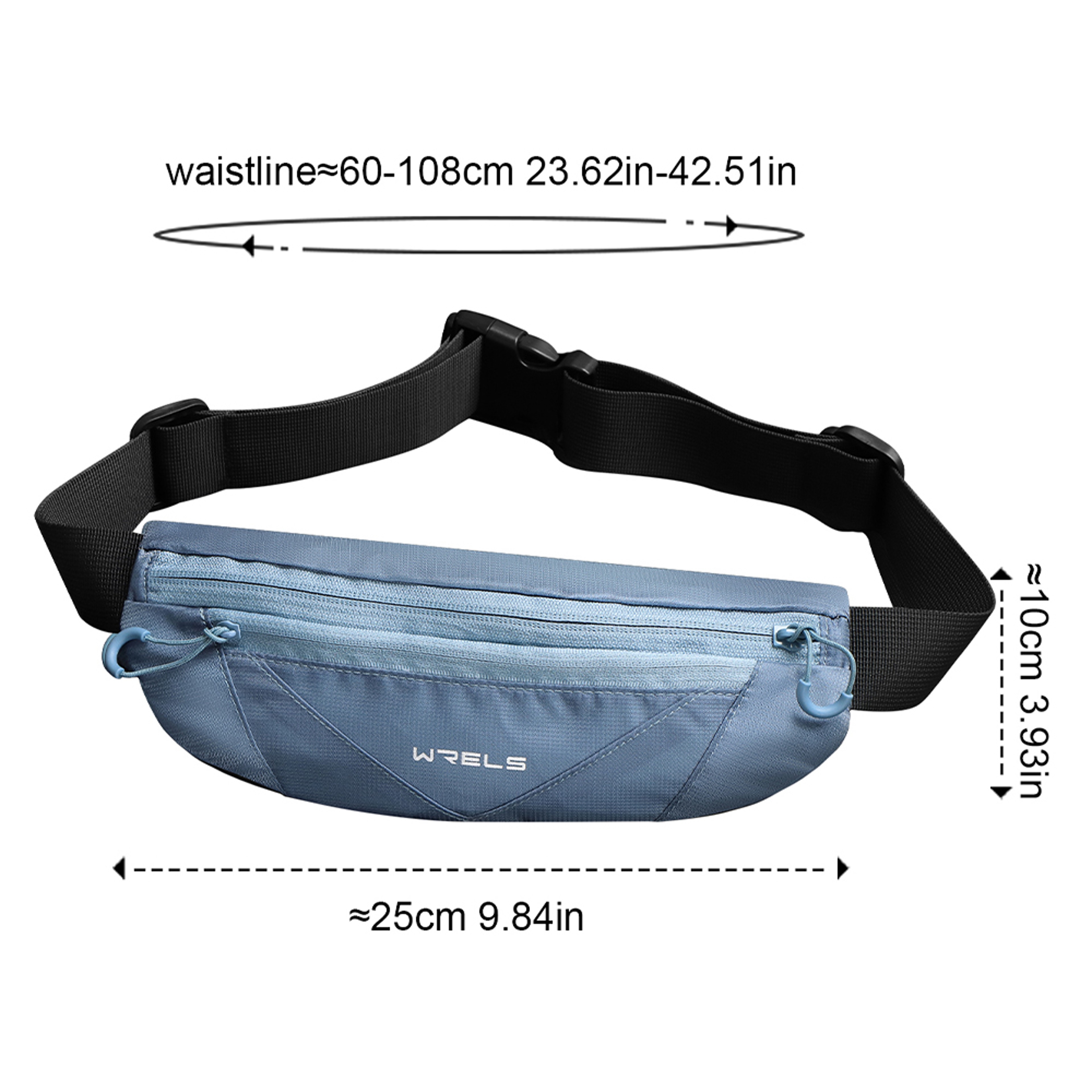 WRELS Waterproof Running Sports Belt For Men  Women  Marathon  Cycling Waist Pack With Phone Pocket 4