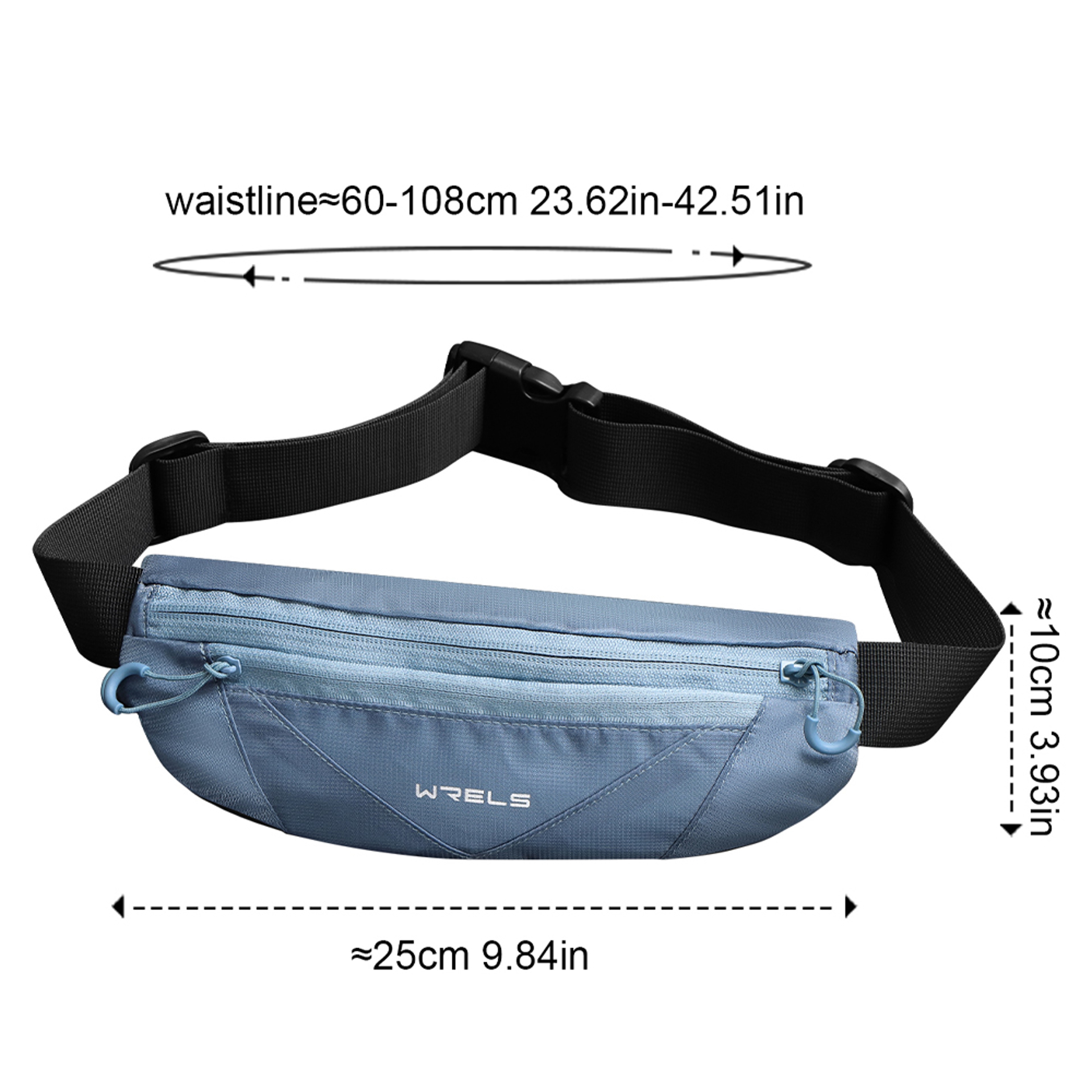 WRELS Waterproof Running Sports Belt For Men  Women  Marathon  Cycling Waist Pack With Phone Pocket 6