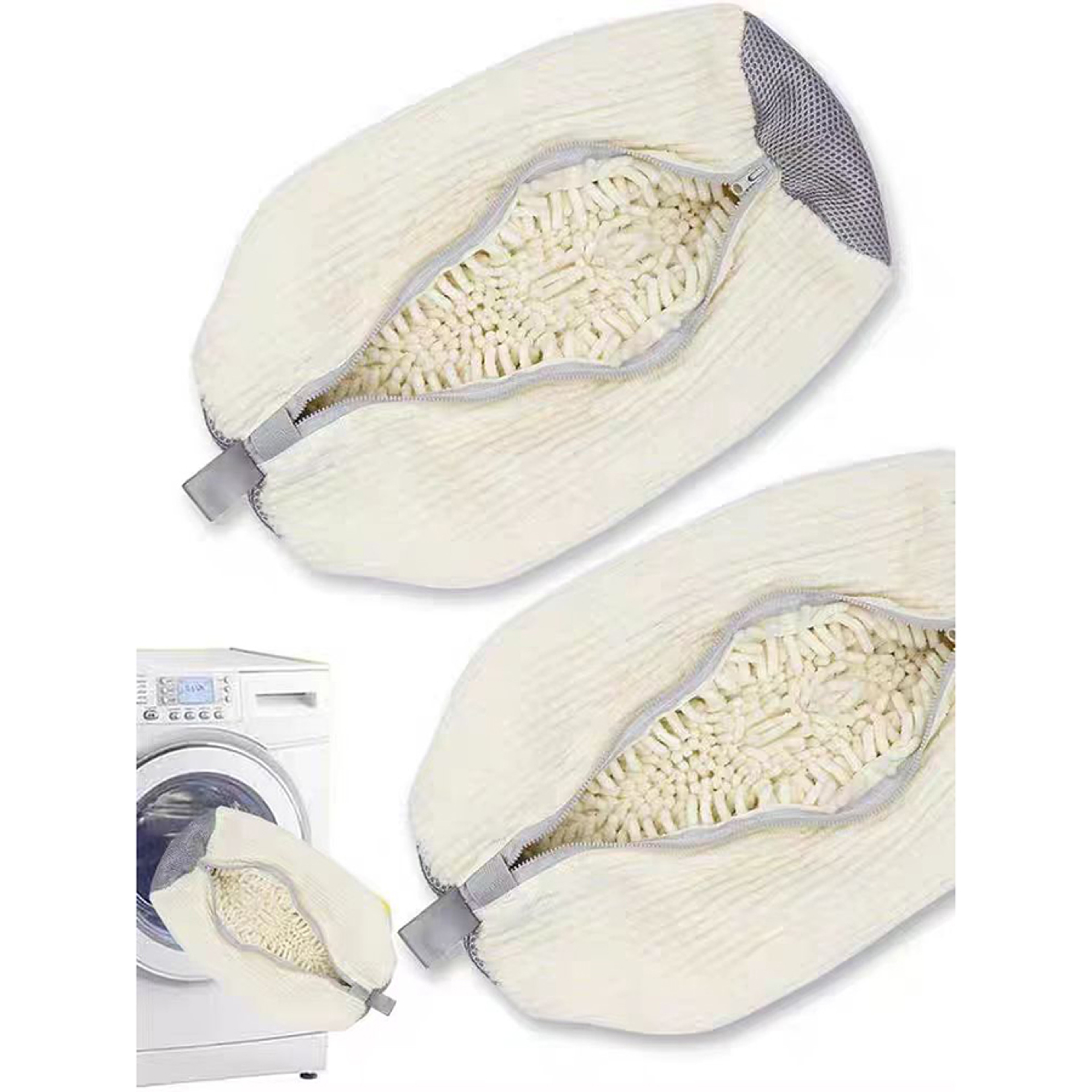 Shoe Cleaning Bag  Reusable Durable Laundry Bag With Zipper For MachineWashable 2