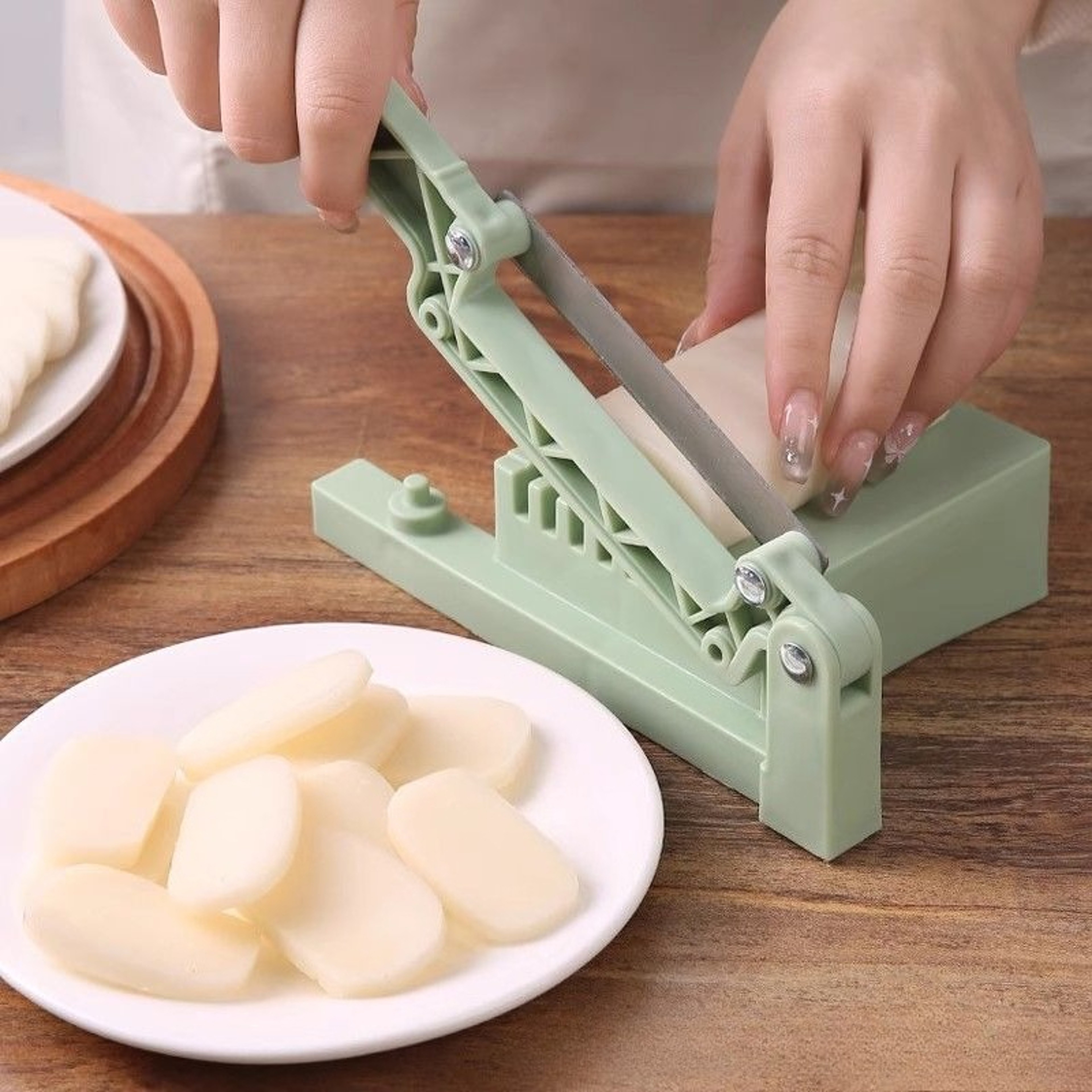Stainless Steel Rice Cake Slicing Knife – Quick & Easy Cutter for Home Use – view 2