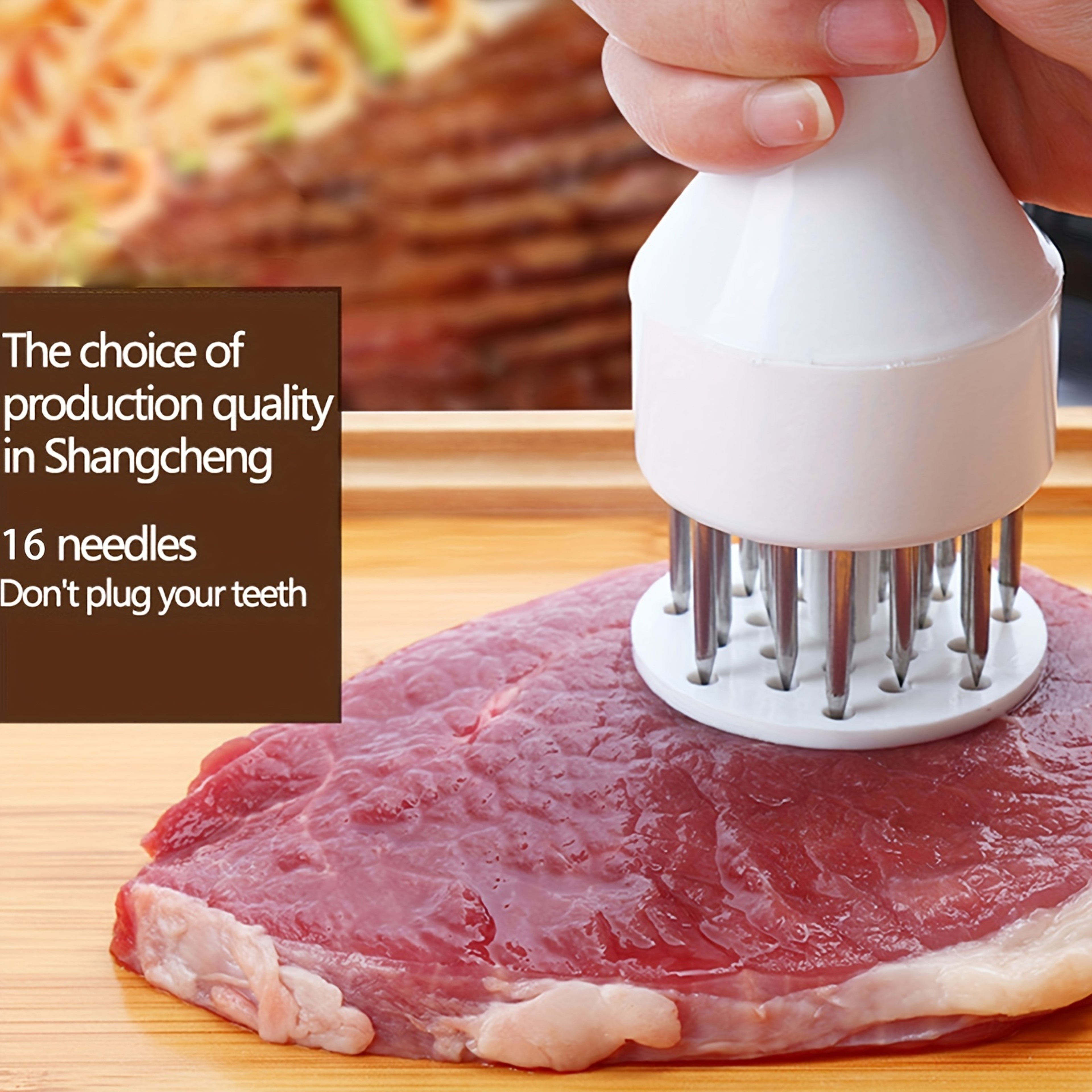 Stainless Steel Meat Tenderizer Hammer Needle - Perfect for Steak & Tenderizing Meat – view 4