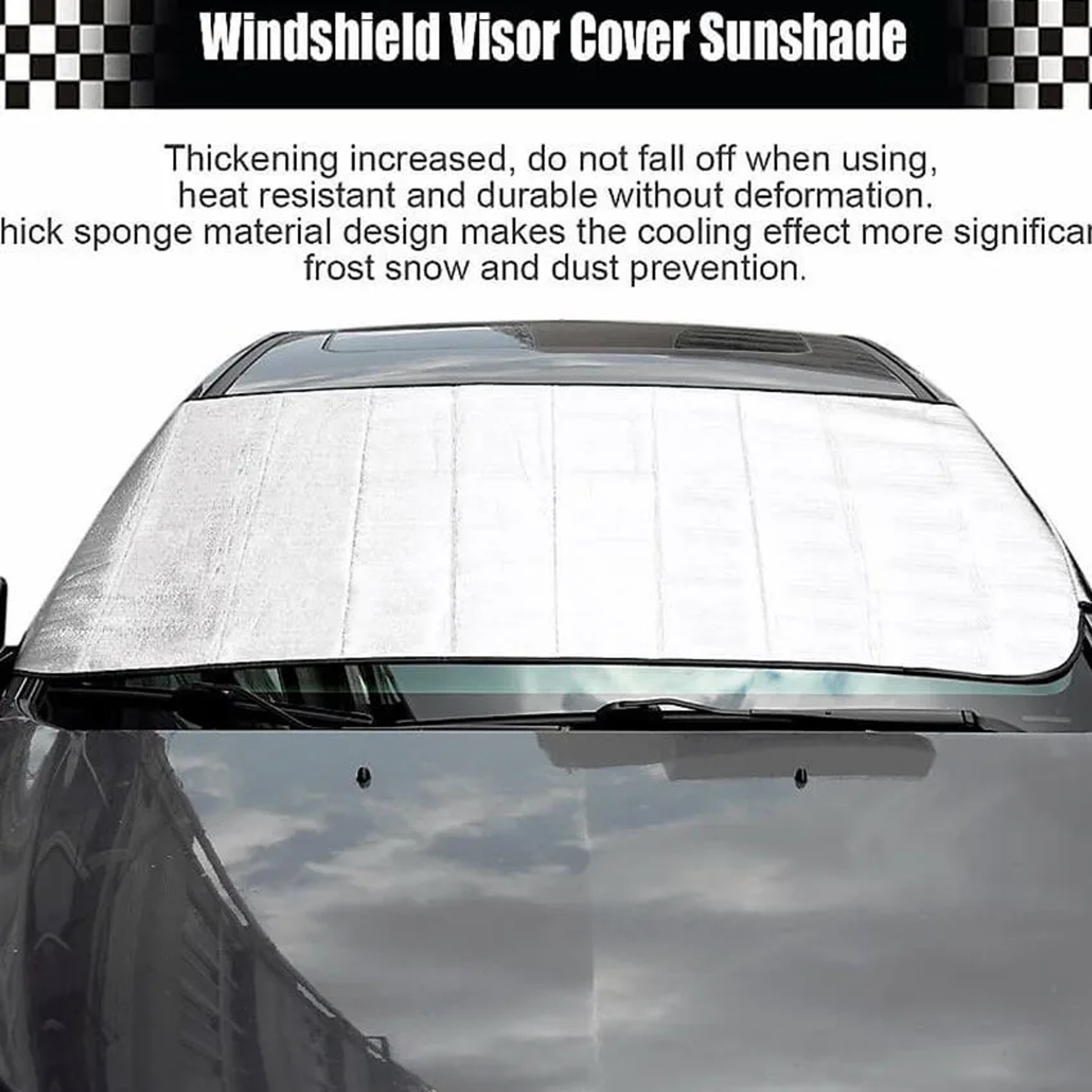 Universal Car Windshield Snow Cover – Frost & Ice Protector for Cars & SUVs – view 2