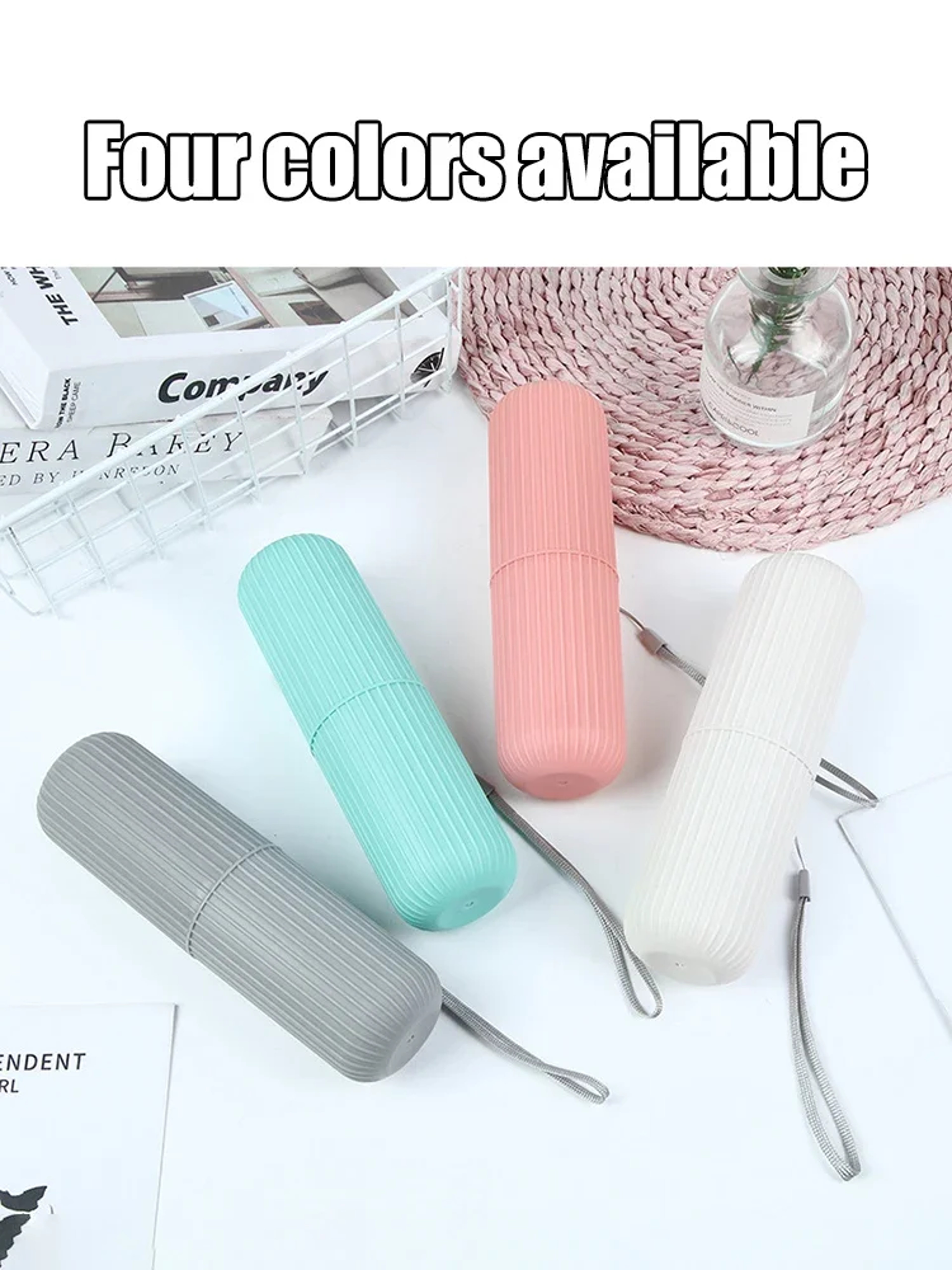Portable Toothbrush Cup & Toothpaste Holder - Transparent Bathroom Storage Case Organizer for Travel & Toiletries – view 2
