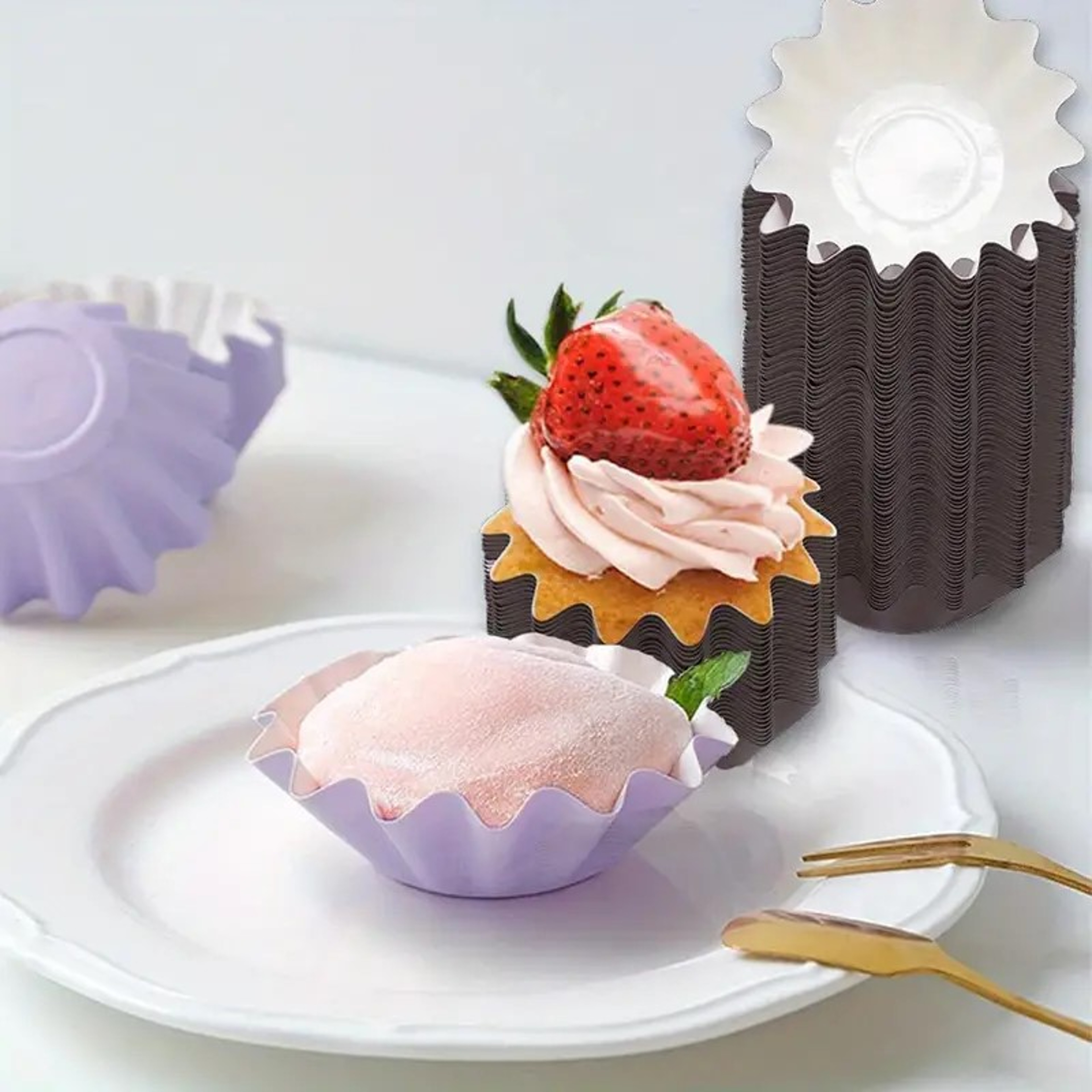 Disposable Muffin Cups – Heat-Resistant Cupcake Liners for Perfect Egg Tarts and Cupcakes – view 2