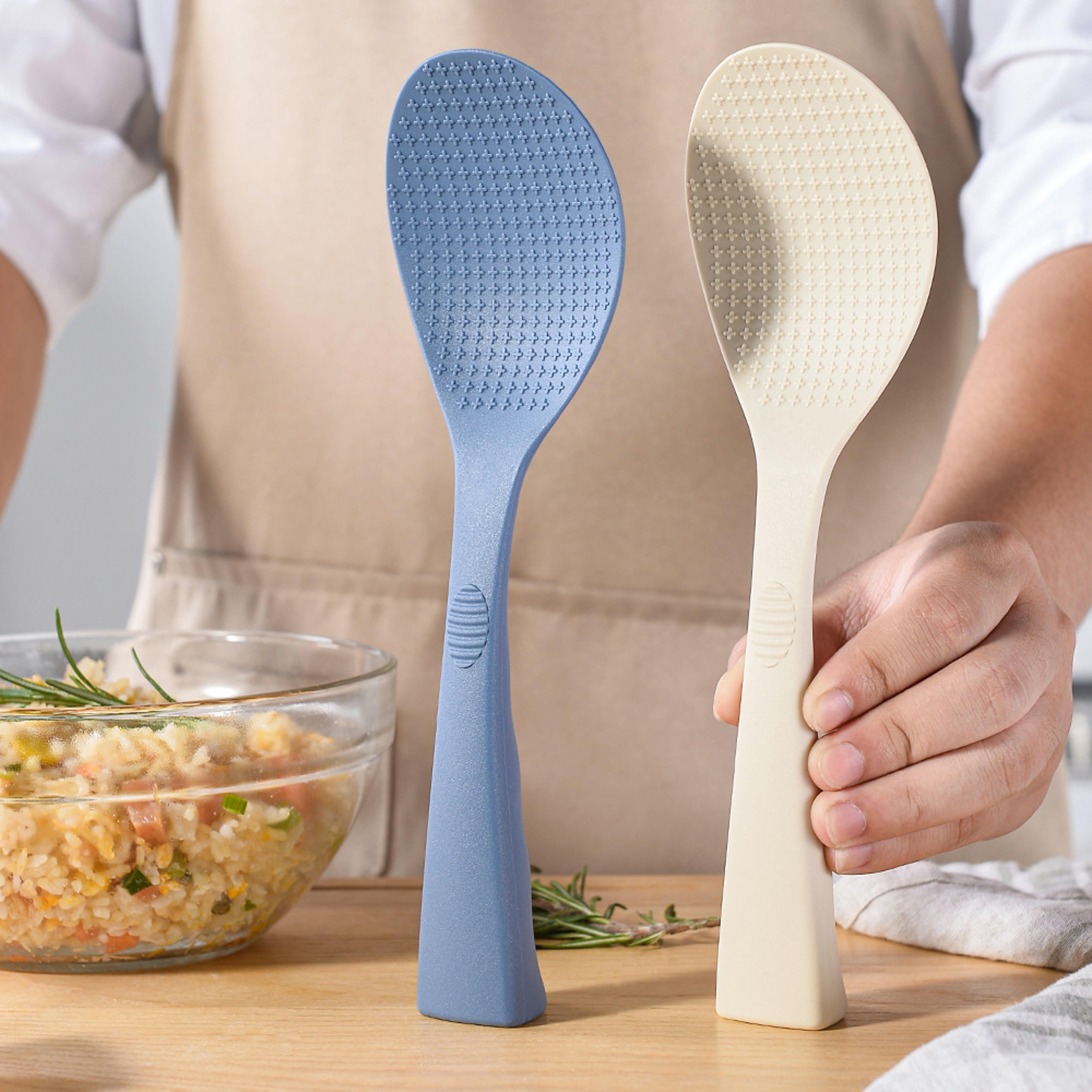 Heat-Resistant Silicone Rice Spoon, Non-Stick & Durable Kitchen Tool for Rice Cookers – view 1