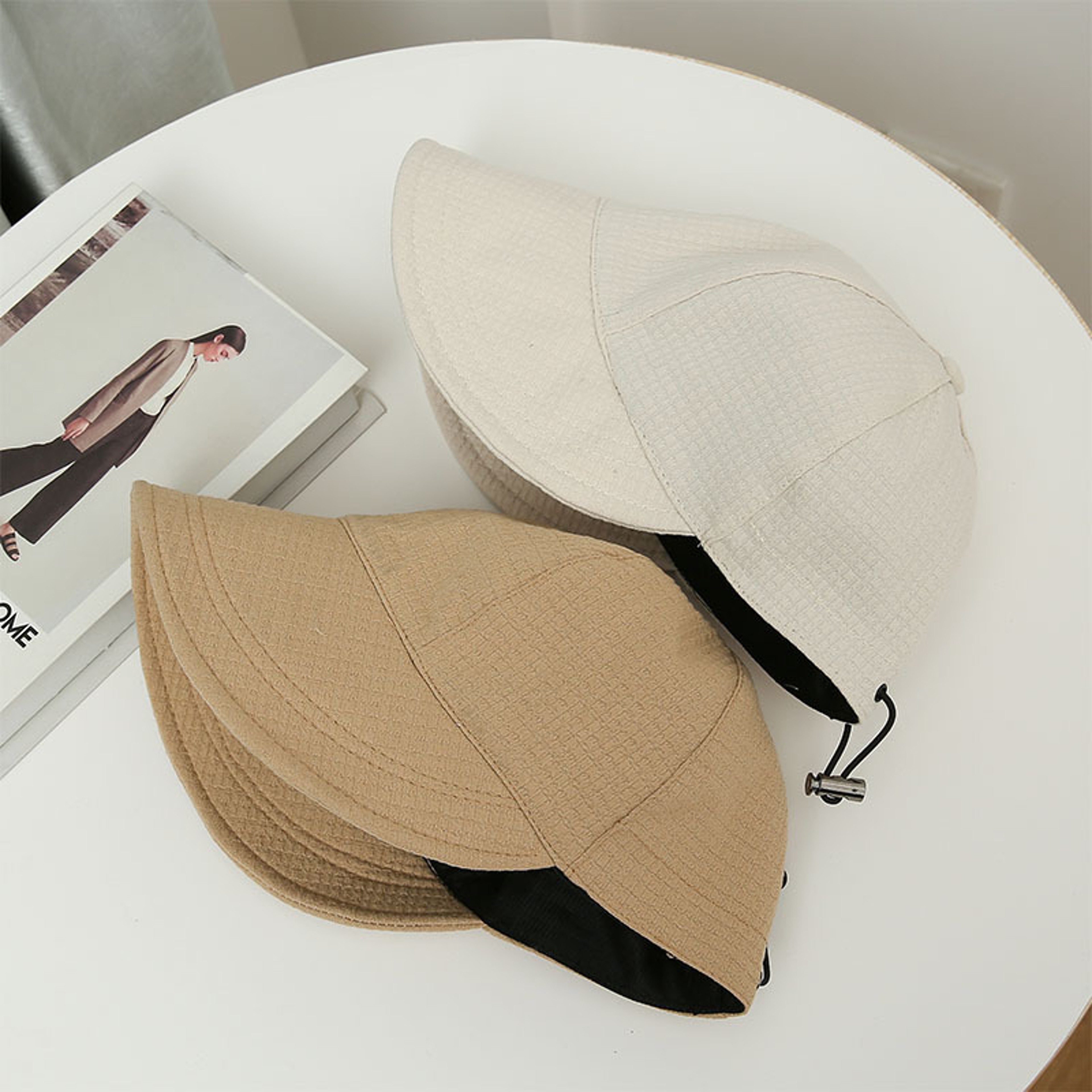 Women Solid Color Bucket Hat – Stylish Sunscreen Hat for Outdoor Sports & Casual Wear – view 6