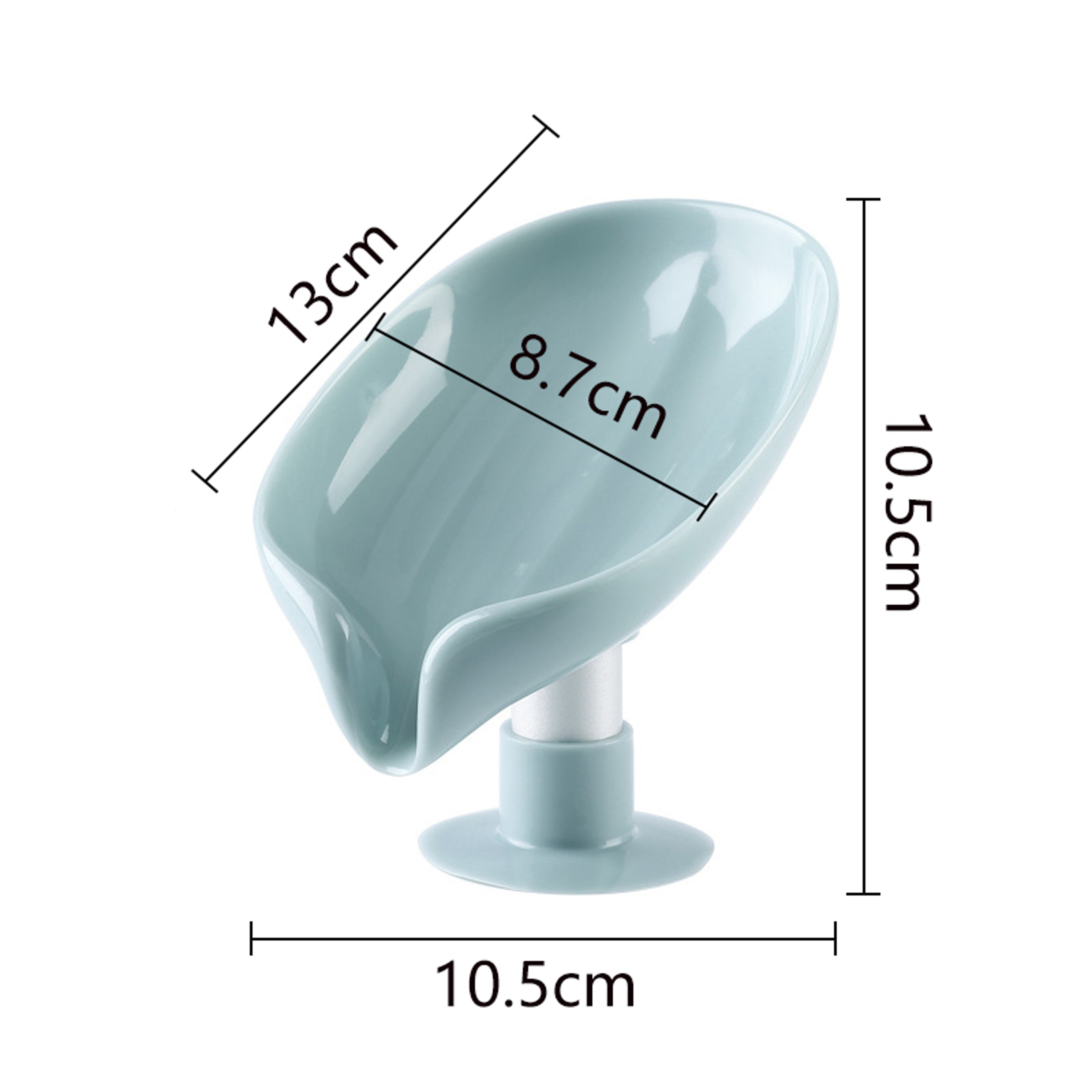 Leaf Design SelfDraining Soap Box With Suction Cup  Decorative Bathroom Soap Tray Organizer 1