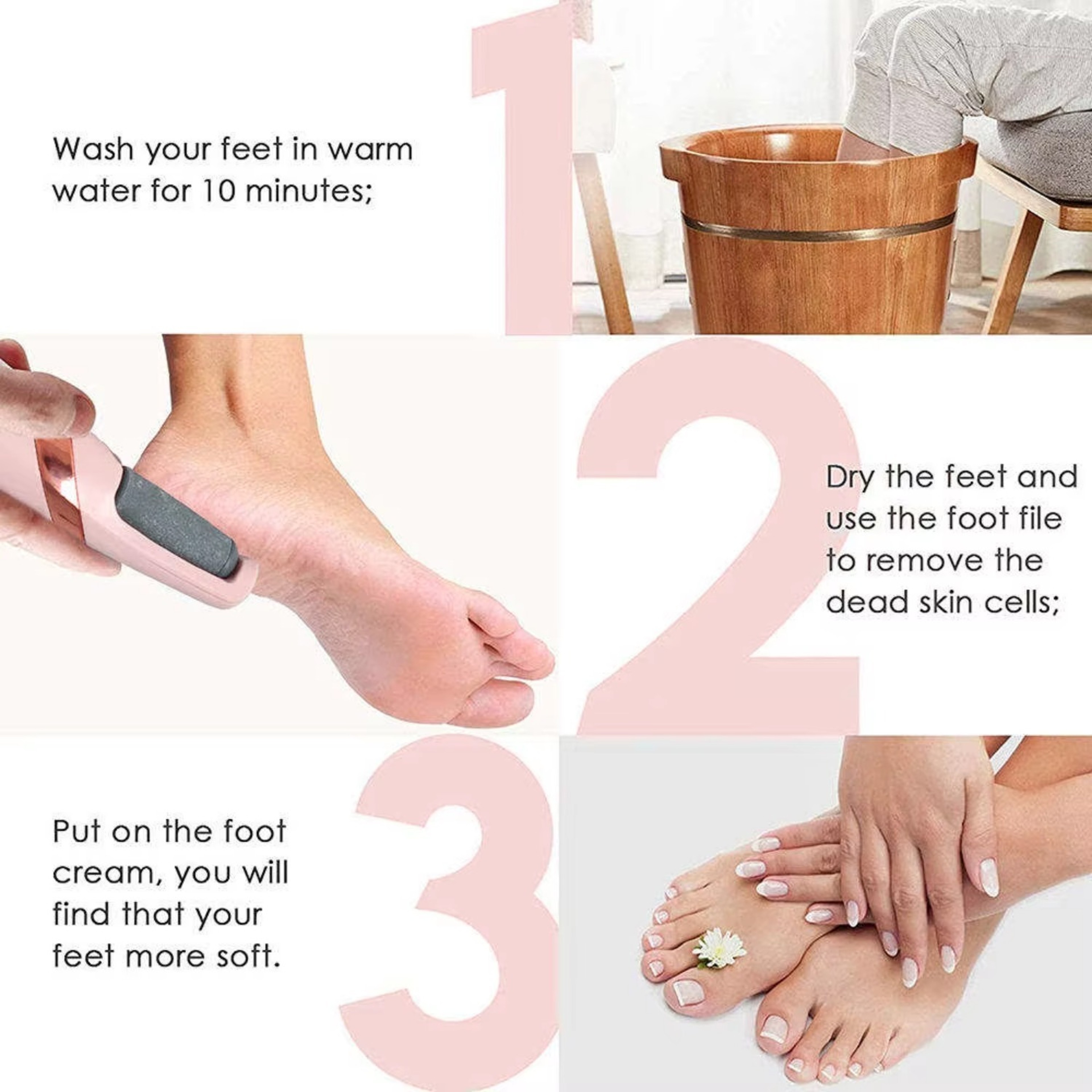 Rechargeable Electric Callus Remover – Cordless Foot File for Men & Women | Removes Dry Coarse Skin and Calluses – view 4