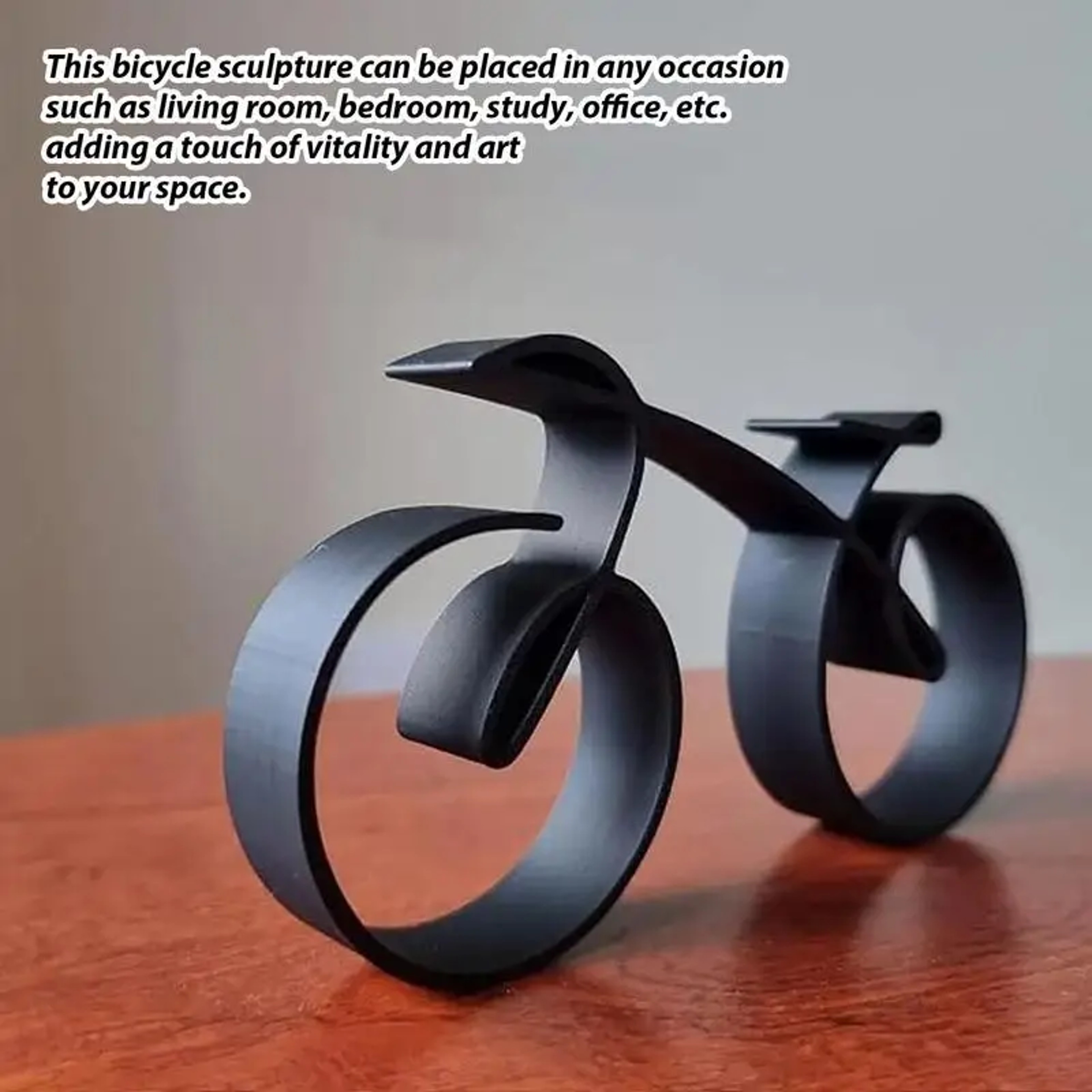 Minimalistic Acrylic Bicycle Sculpture  Elegant Office  Home Decor Gift 2