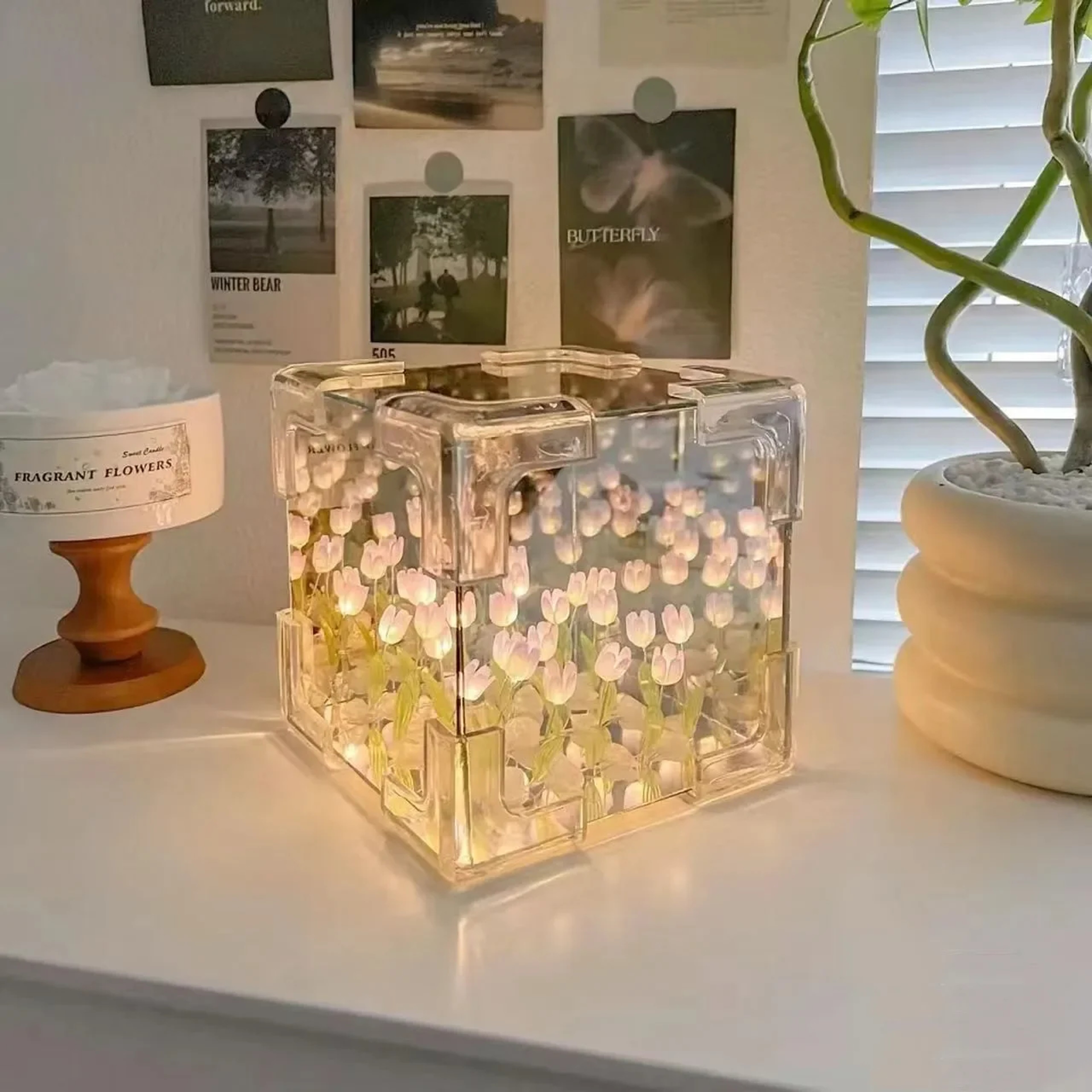 Creative DIY Tulip Flower Sea Cube Night Lamp Kit for Couples & Girlfriends – view 7