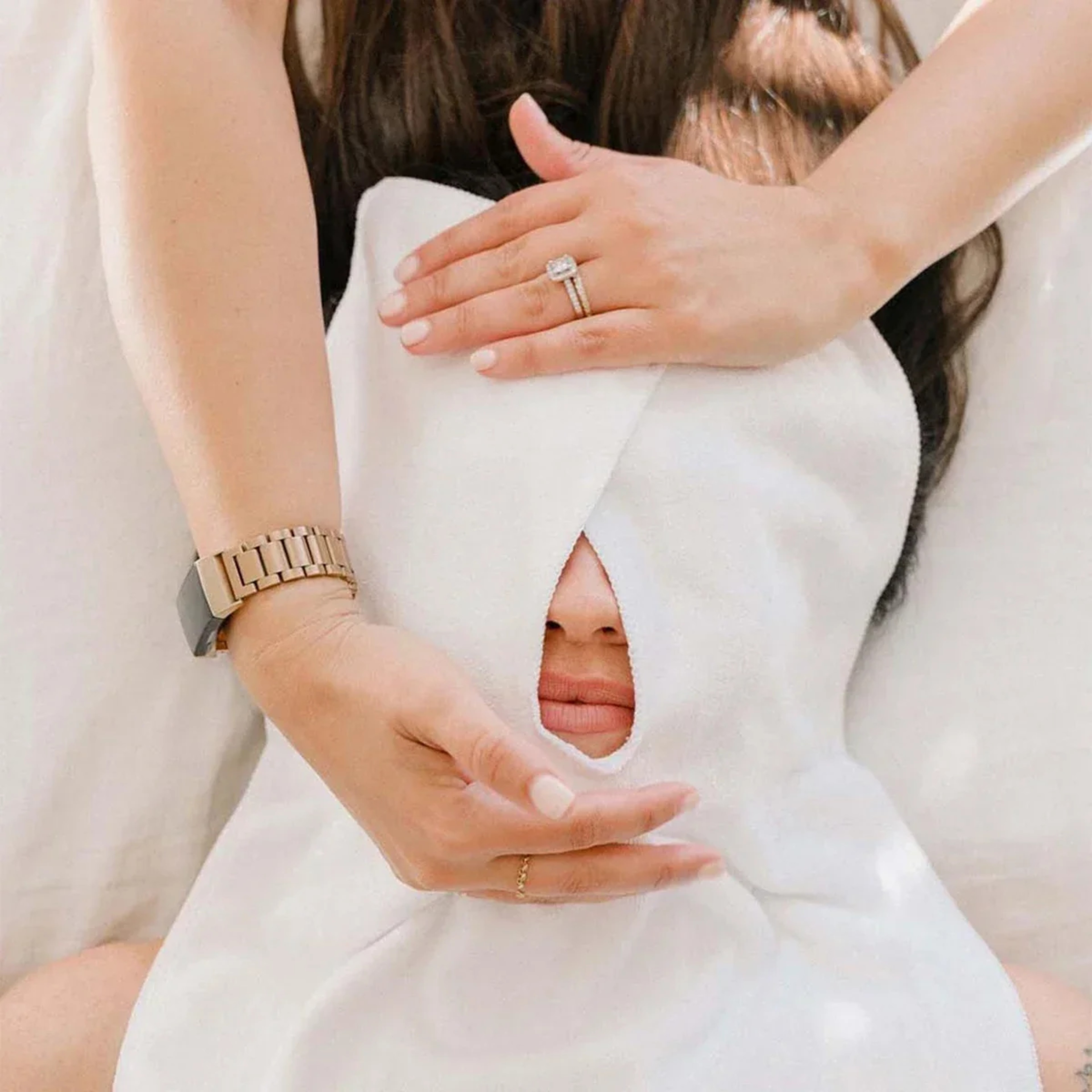 Professional U-Shape Facial Towel Microfiber Spa Face Wrap – Hypoallergenic Skincare Massage Tool for Estheticians – view 1