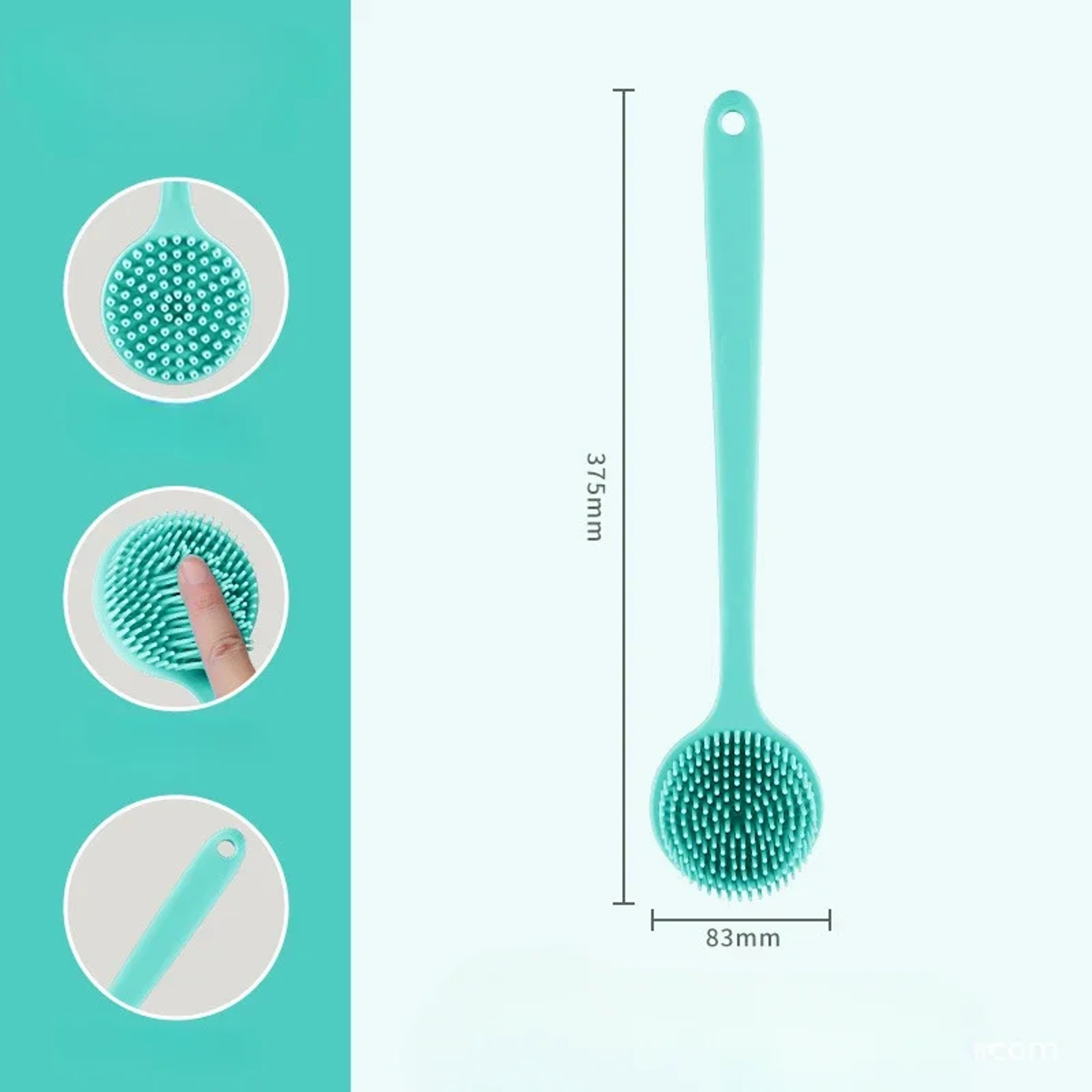 DoubleSided Silicone Back Scrubber With Long Handle  Shower Massage And Exfoliating Body Bath Brush 8