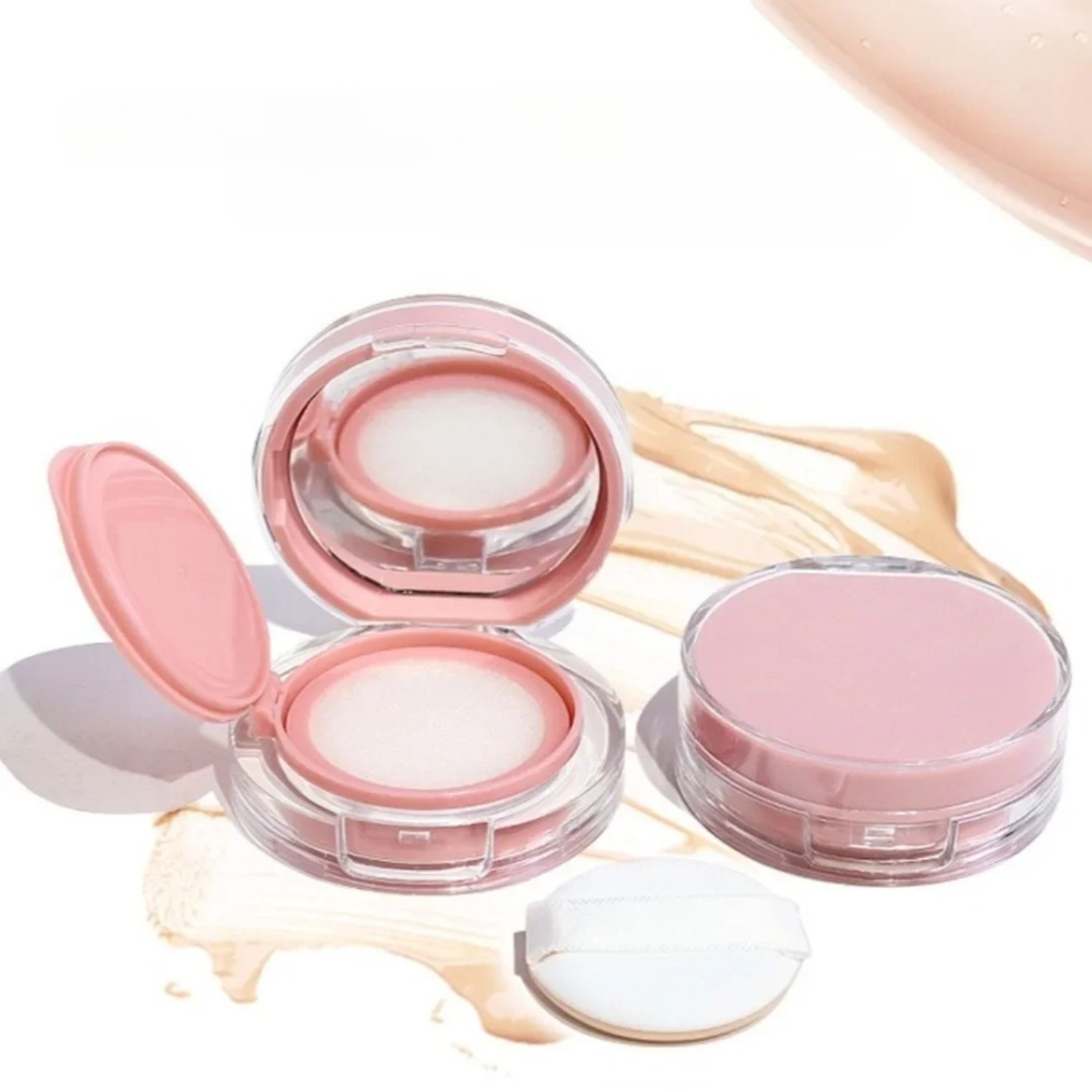 Portable Refillable Air Cushion Case for BB Cream and Foundation – DIY Cosmetic Container, Travel Makeup Kit Puff Box – view 1