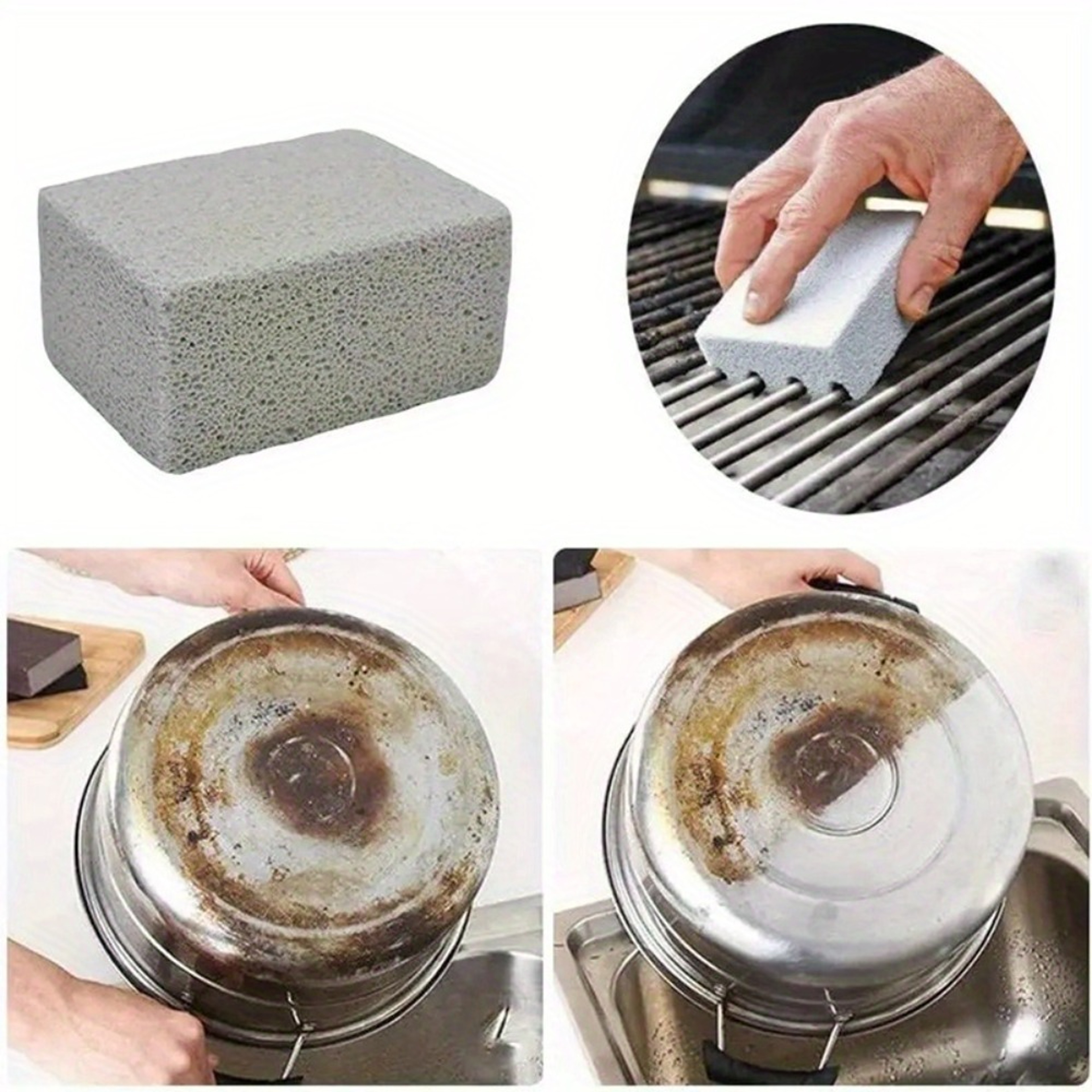 BBQ Cleaning Brick Set  Pumice Stone Grill Plate Cleaner For Grease And Grime 0