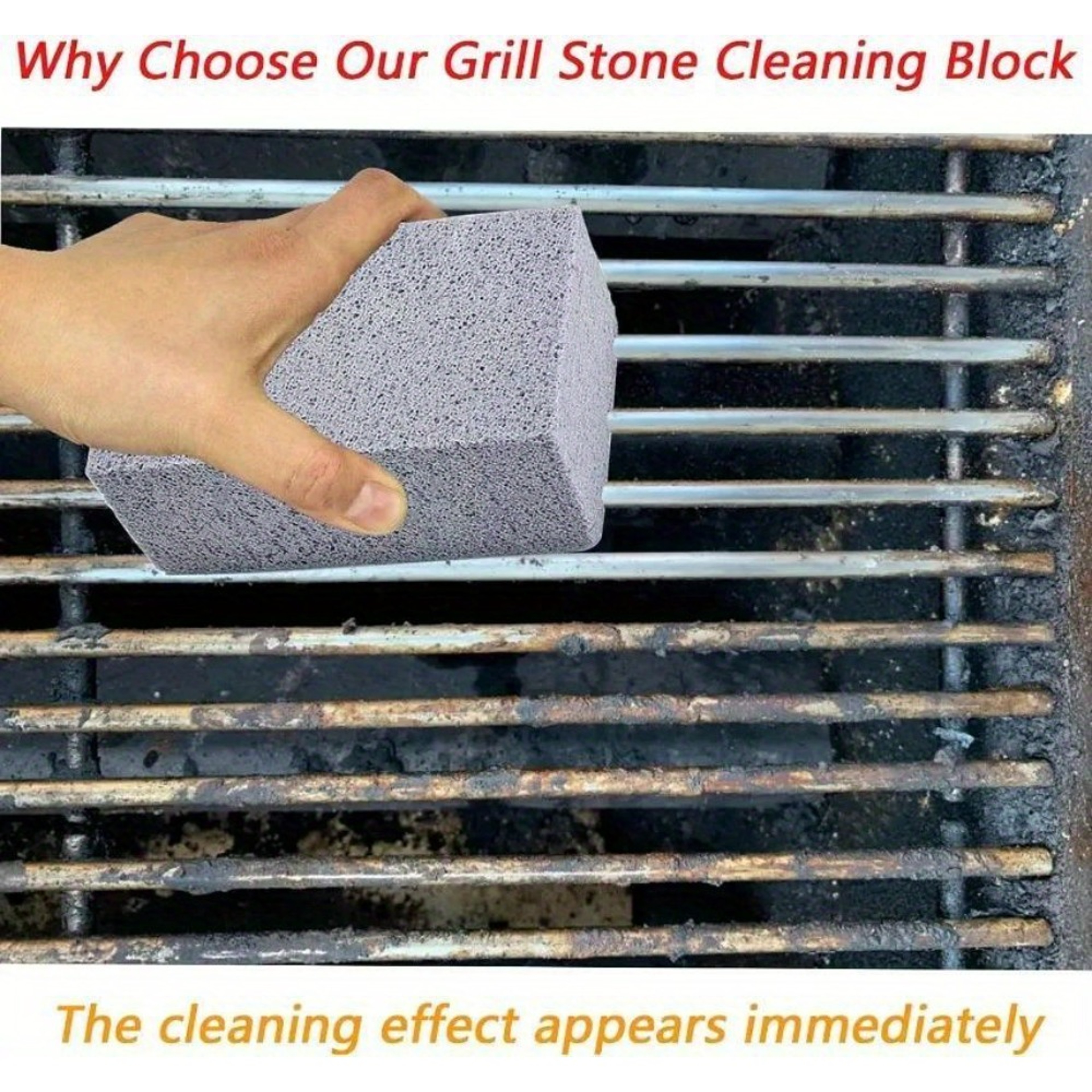 BBQ Cleaning Brick Set  Pumice Stone Grill Plate Cleaner For Grease And Grime 4