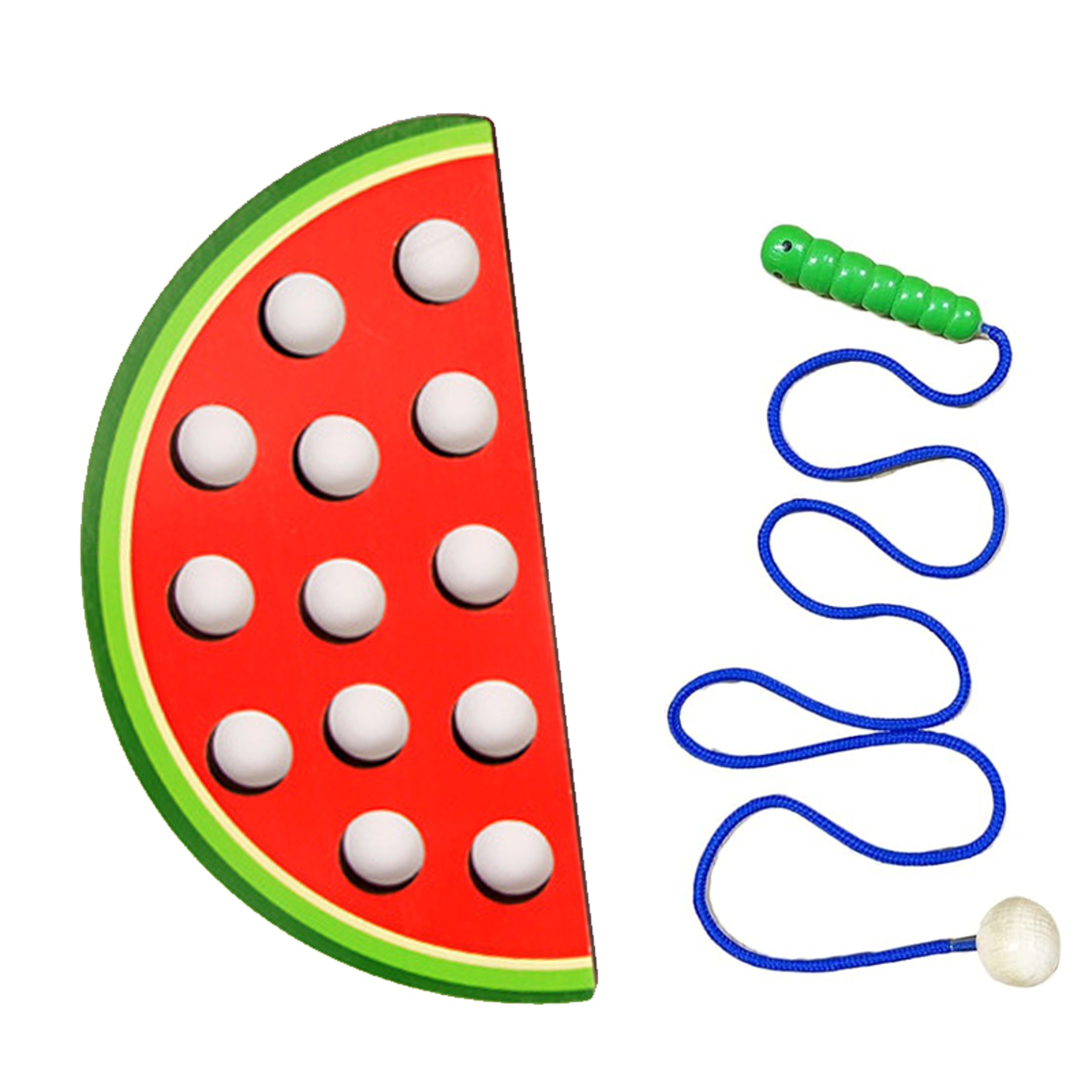 Wooden Lacing Toy For Toddlers  Educational Fruit Threading Puzzle Set Fine Motor Skill Development 8