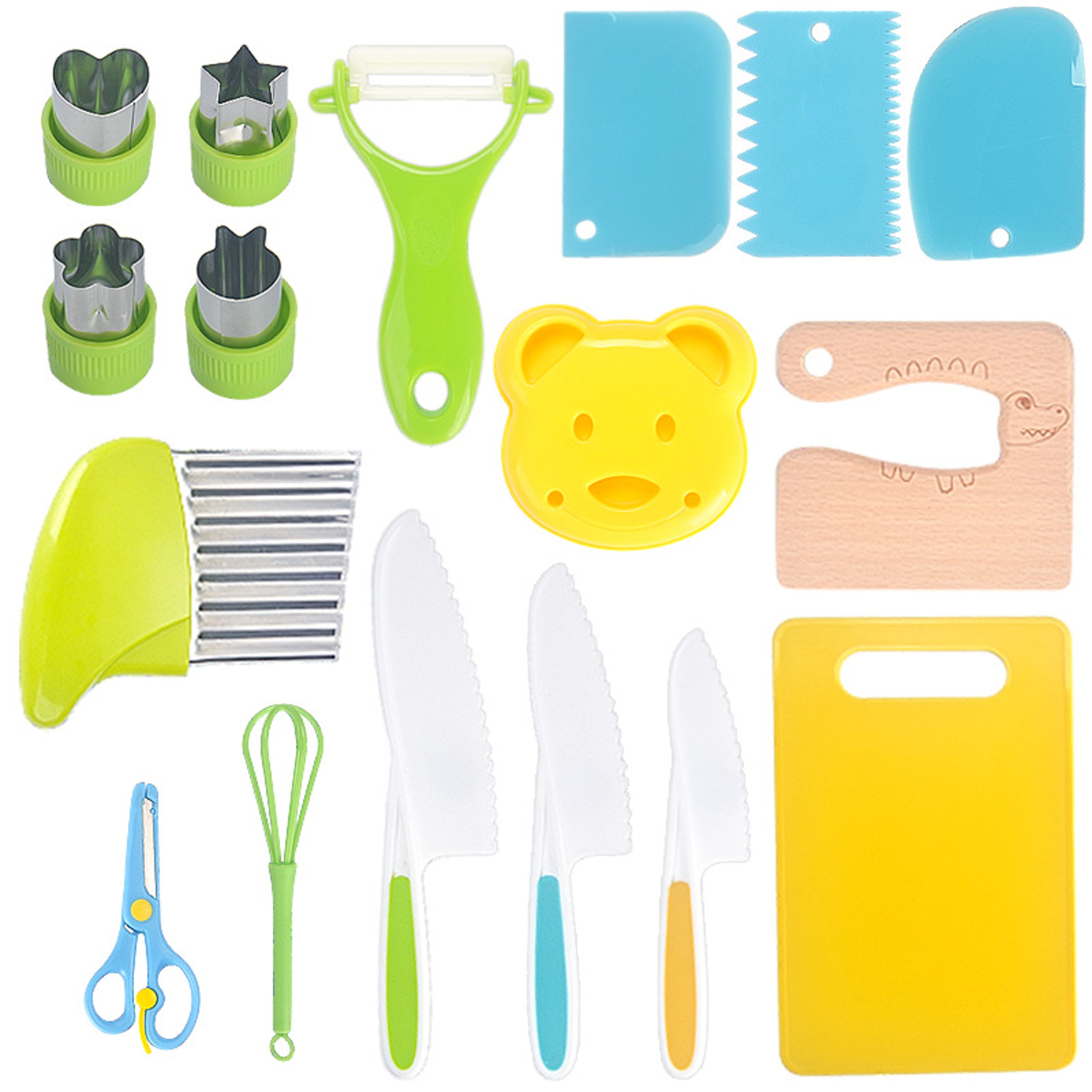 Plastic Knife Set for Kids - Safe Fruit & Vegetable Cutting Toy Knife Set – view 4