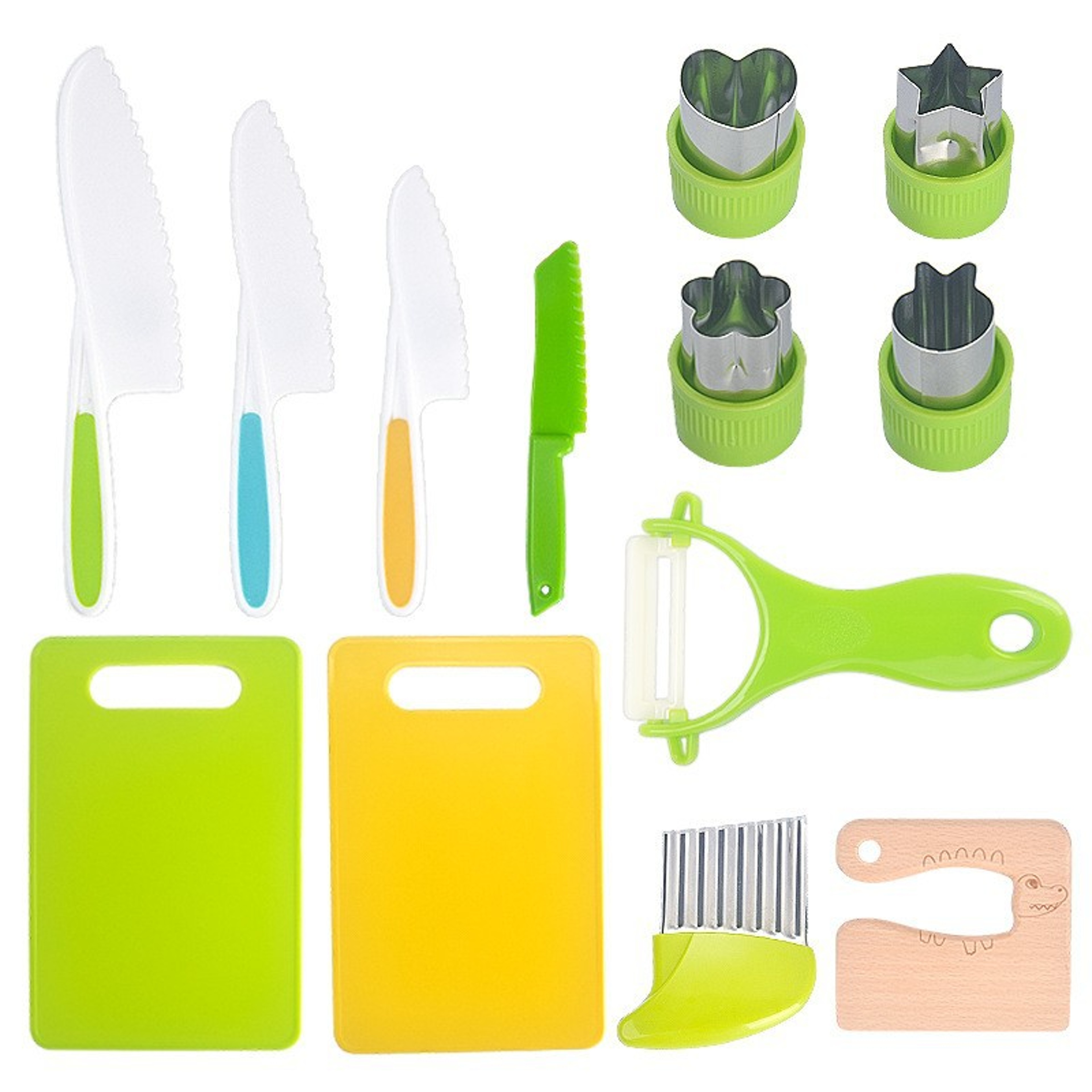 Plastic Knife Set for Kids - Safe Fruit & Vegetable Cutting Toy Knife Set – view 5