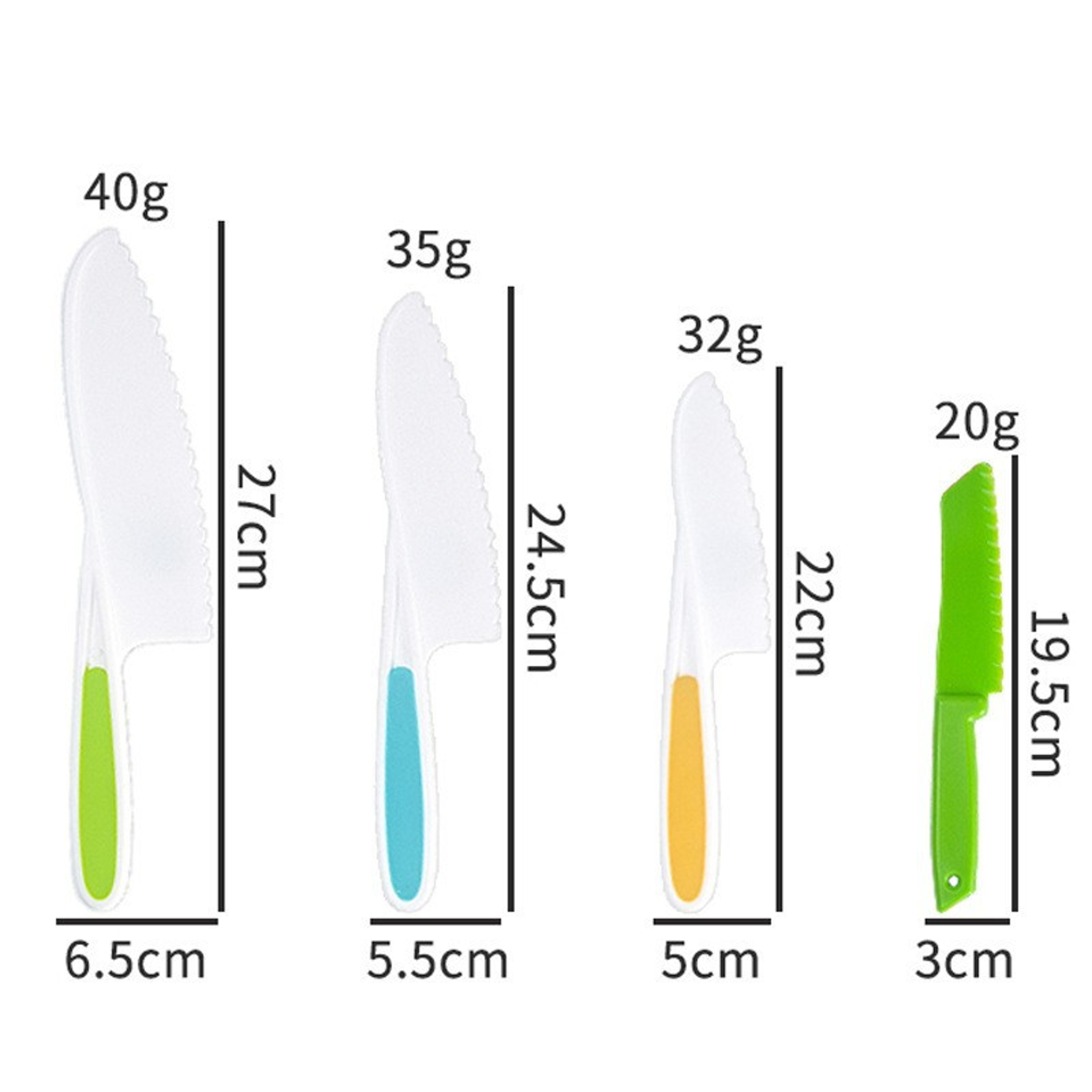 Plastic Knife Set for Kids - Safe Fruit & Vegetable Cutting Toy Knife Set – view 12
