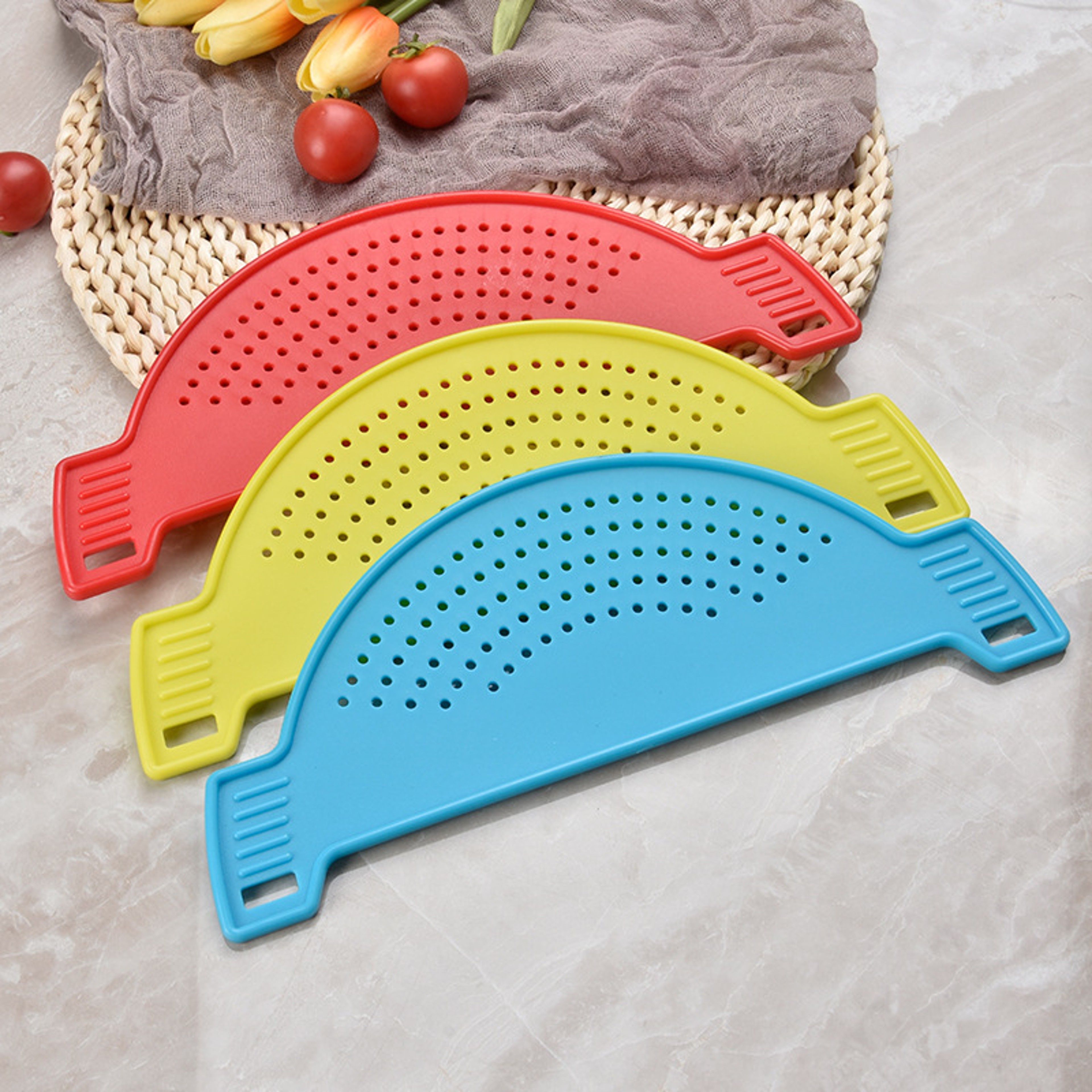 Practical Plastic Pan Pot Strainer For Easy Draining  Perfect For Pasta  Spaghetti 1