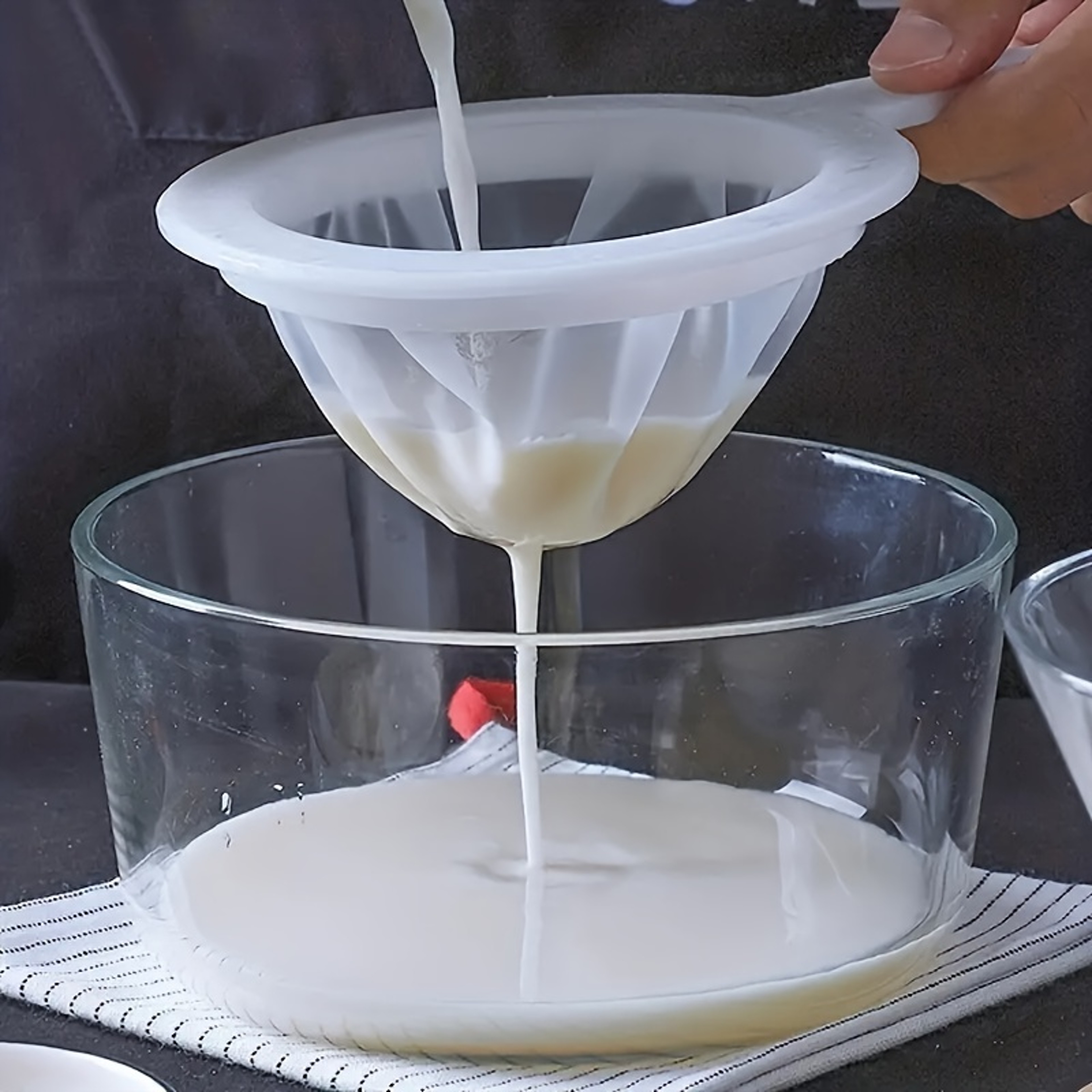 Reusable Mesh Filter Bag for Soya Milk, Nut, Tea, Coffee & More – Mesh High Density Net for Wine, Oil, Yogurt & Tea – view 3