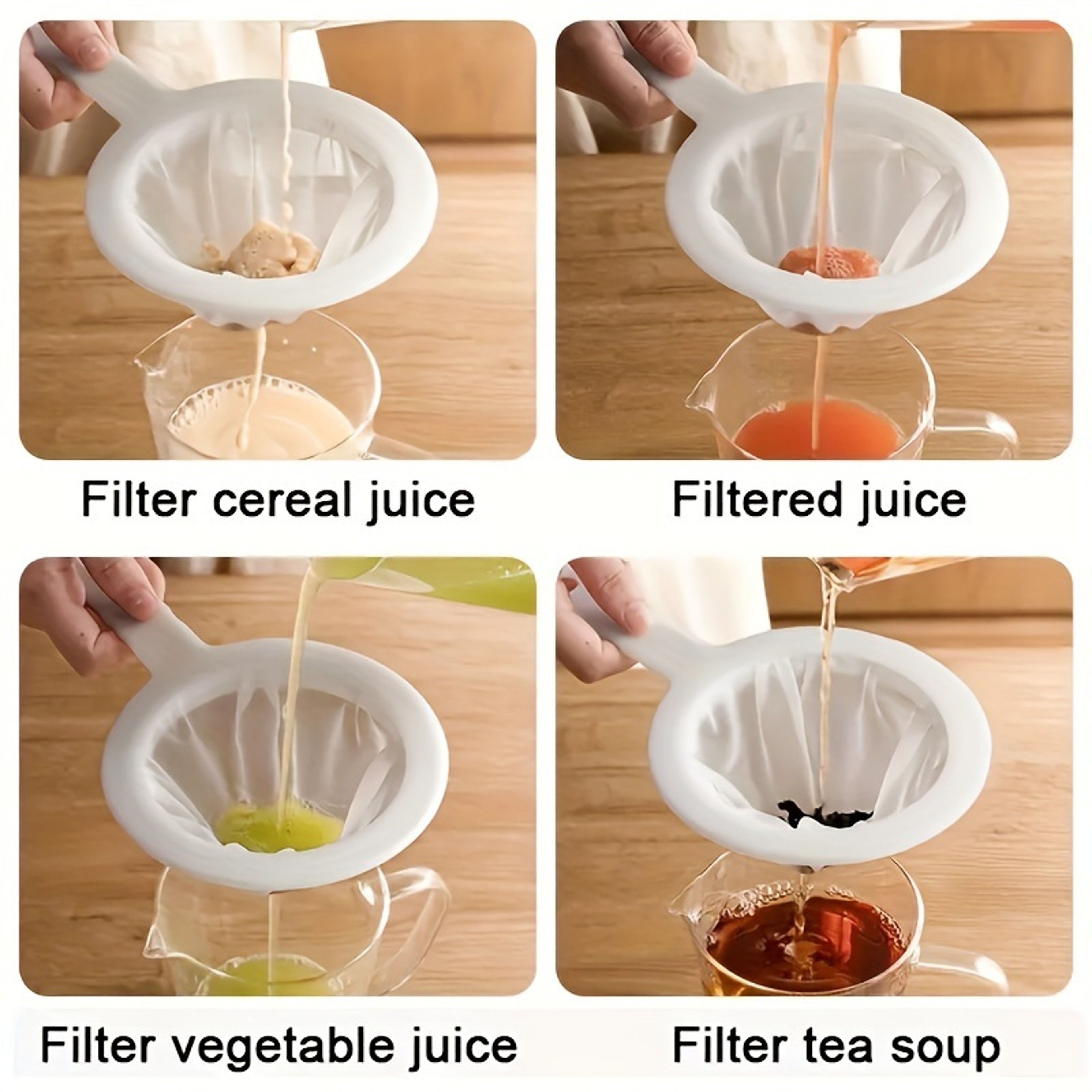 Reusable Mesh Filter Bag for Soya Milk, Nut, Tea, Coffee & More – Mesh High Density Net for Wine, Oil, Yogurt & Tea – view 6