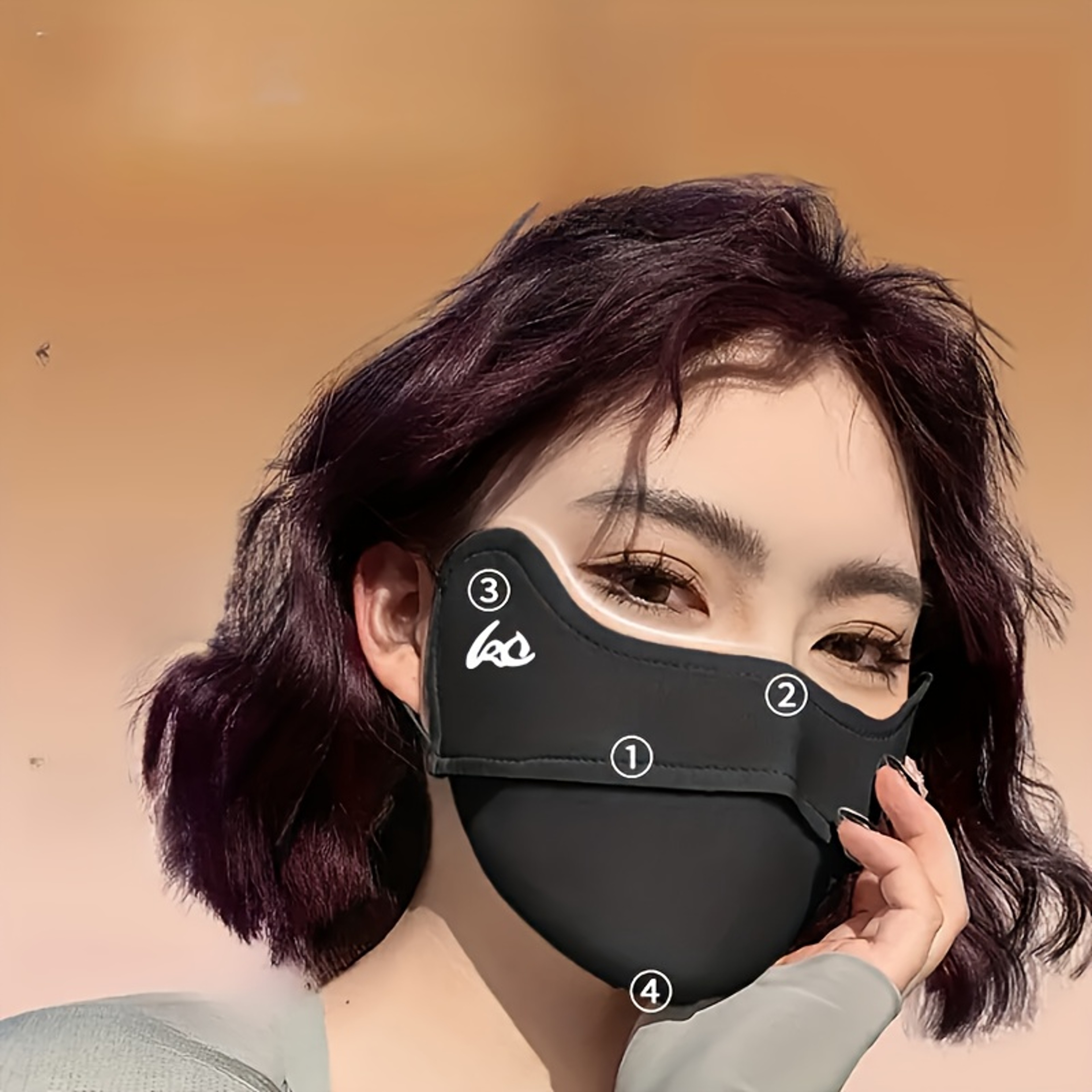 Thick Women Face Mask  Windproof Warm Cozy  Stylish With Ear Loops HandWashable Nylon Material 0