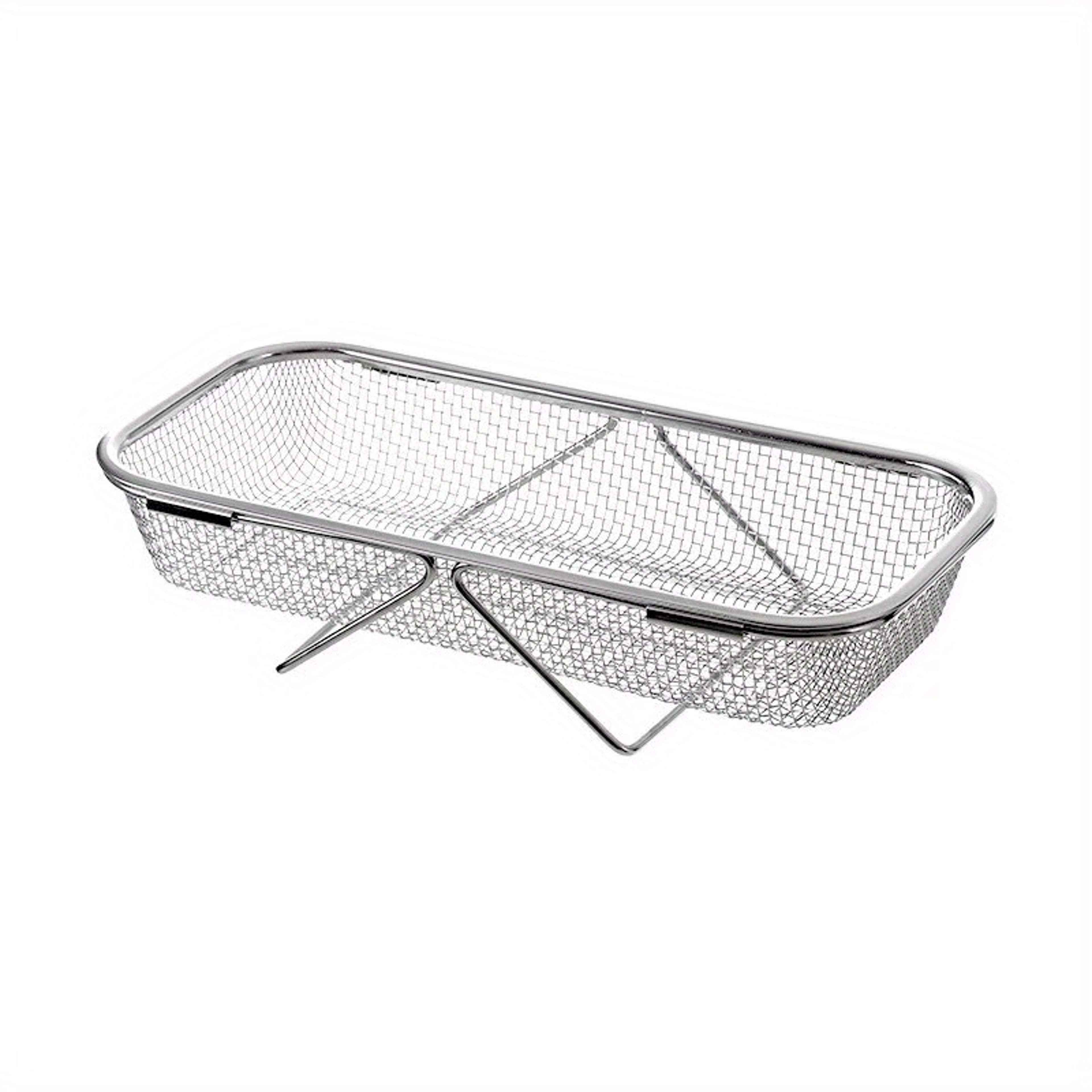 Stainless Steel Over Sink Colander With Telescopic Handle  Metal Mesh Strainer Basket For Fruits  V 4