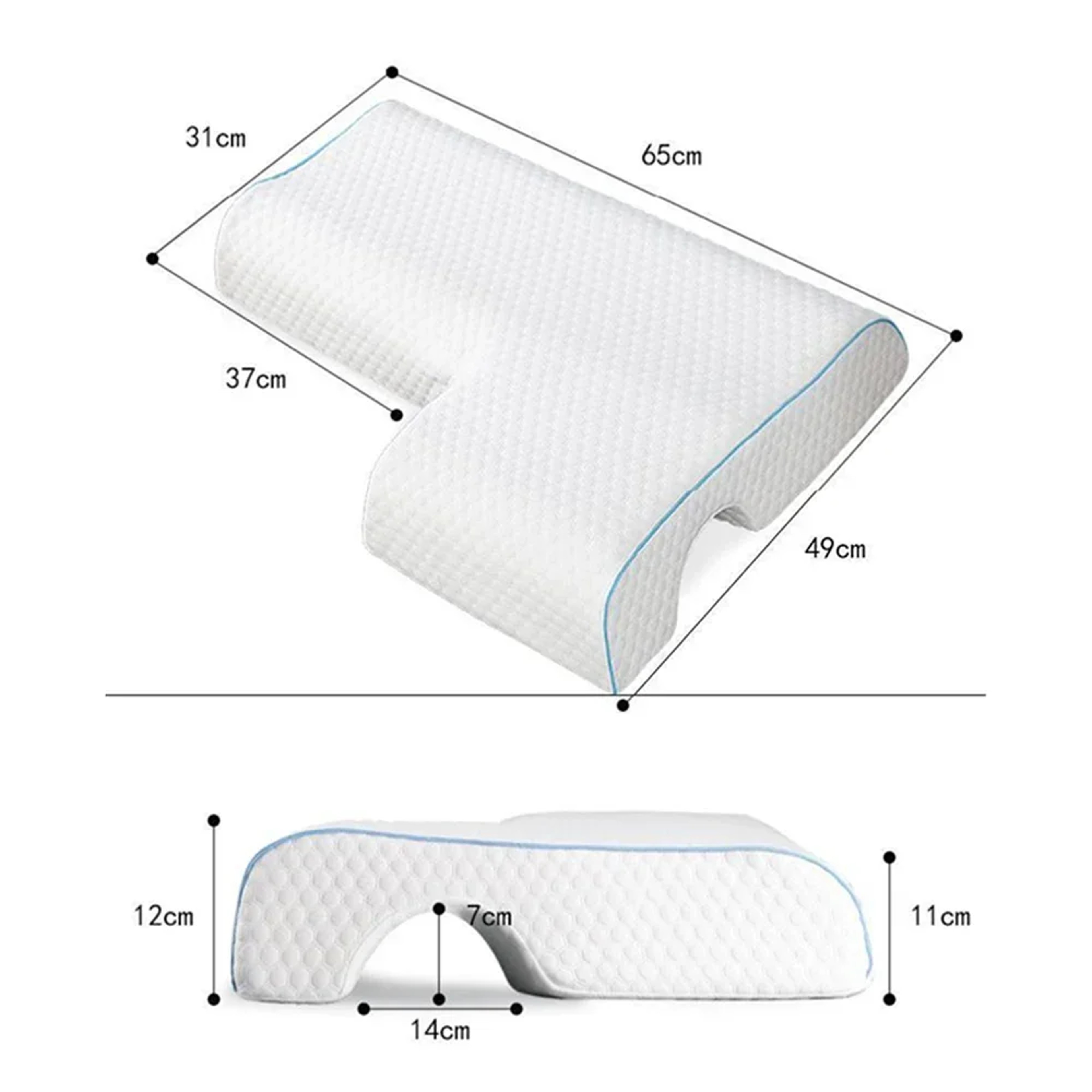 Memory Foam Pillow For Couples Hugging Pillow AntiHand Pressure Sleep Perfect Gift 4