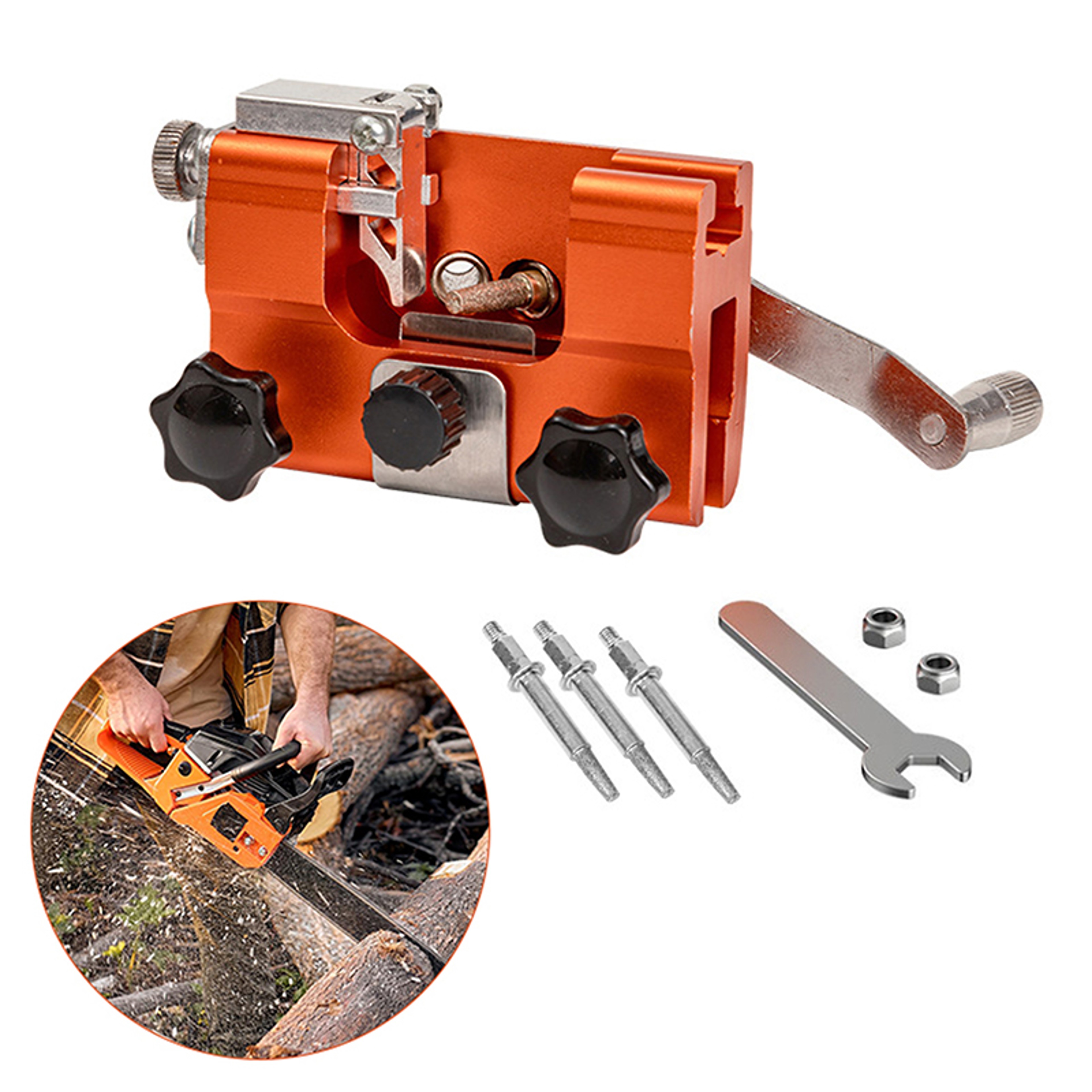 Manual Chain Grinding Tool Portable Hand Chainsaw Sharpener For Household Use 0