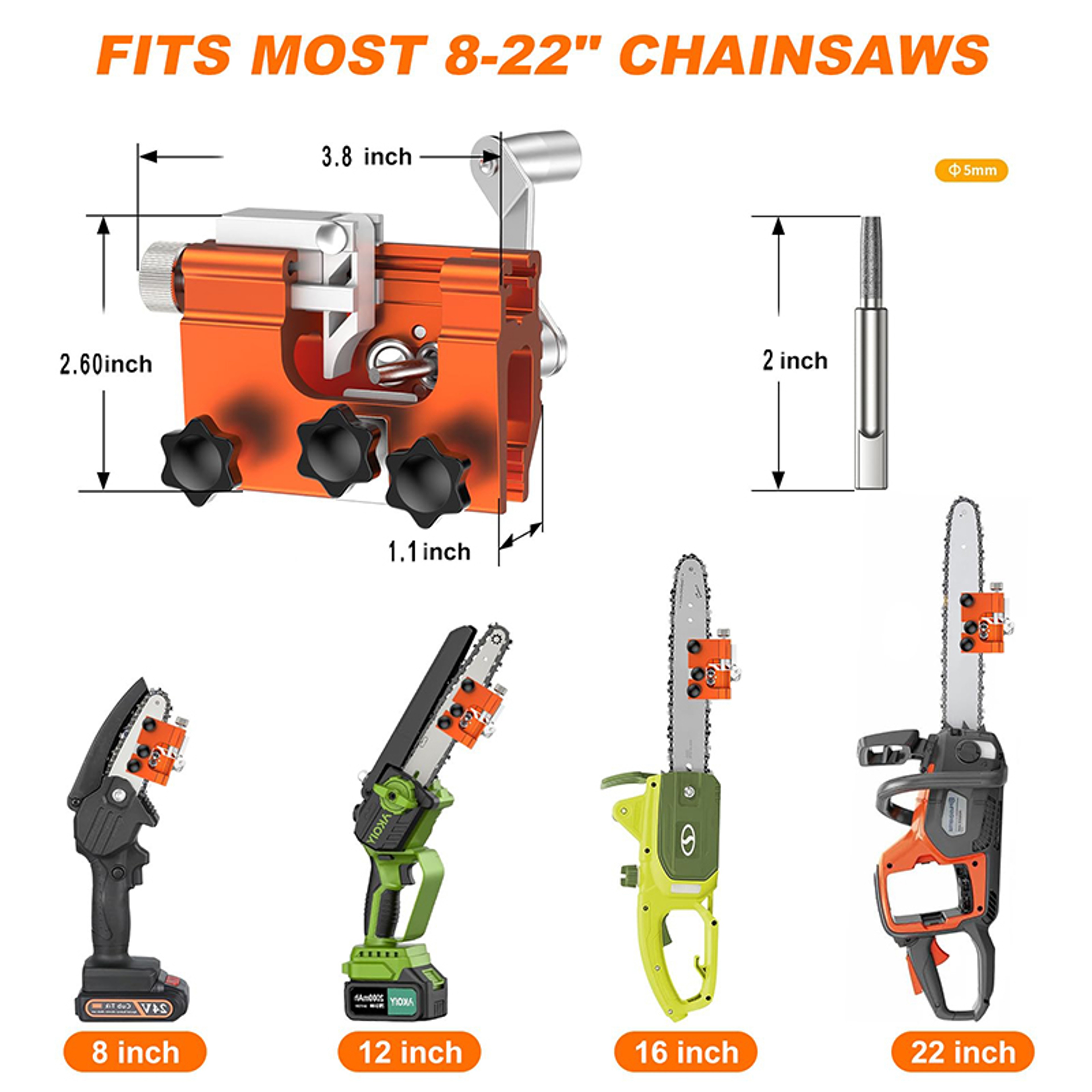 Manual Chain Grinding Tool Portable Hand Chainsaw Sharpener For Household Use 4