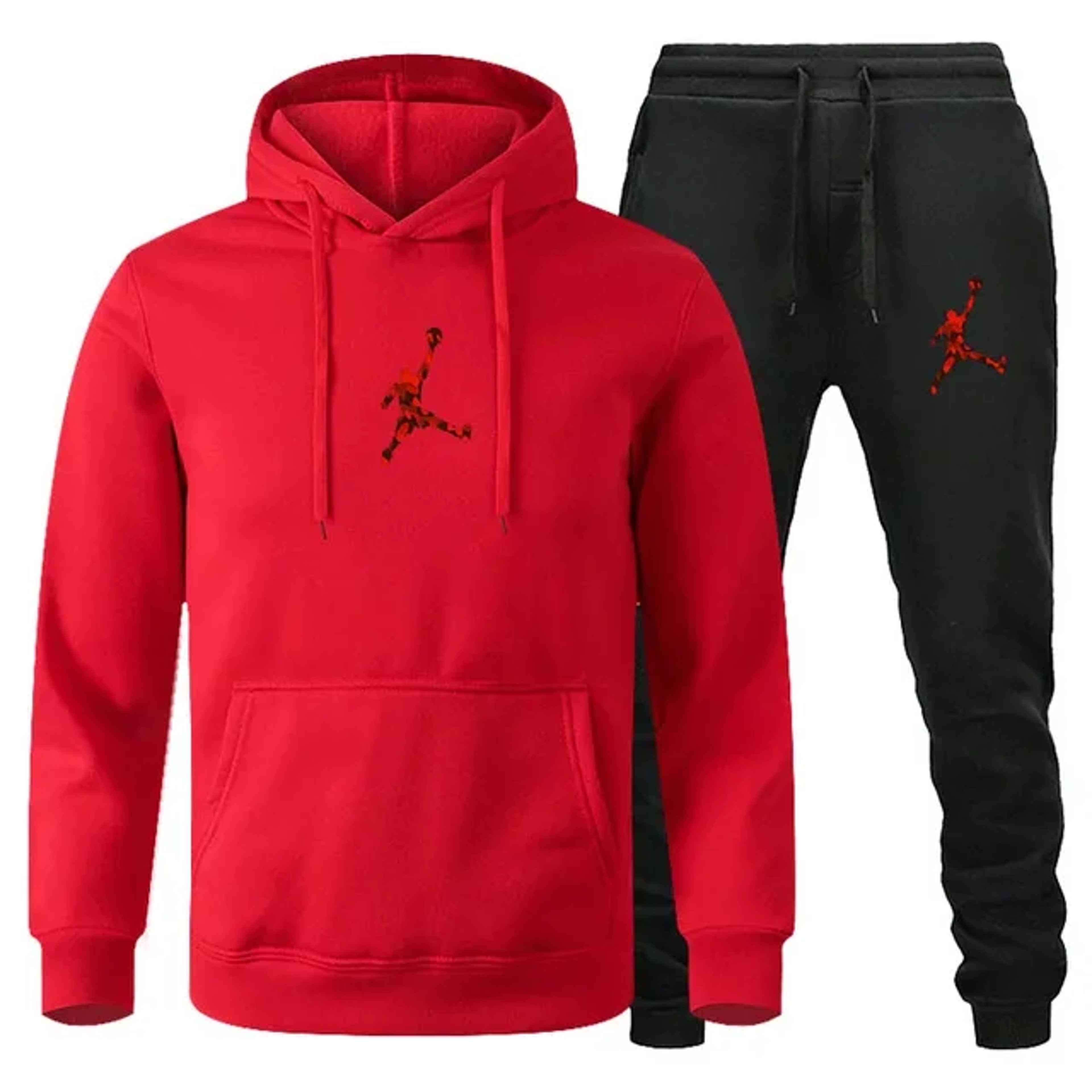 Fashionable AutumnWinter Mens Jogging Fitness Set LongSleeve Sweatshirt  Casual Pants Set 2