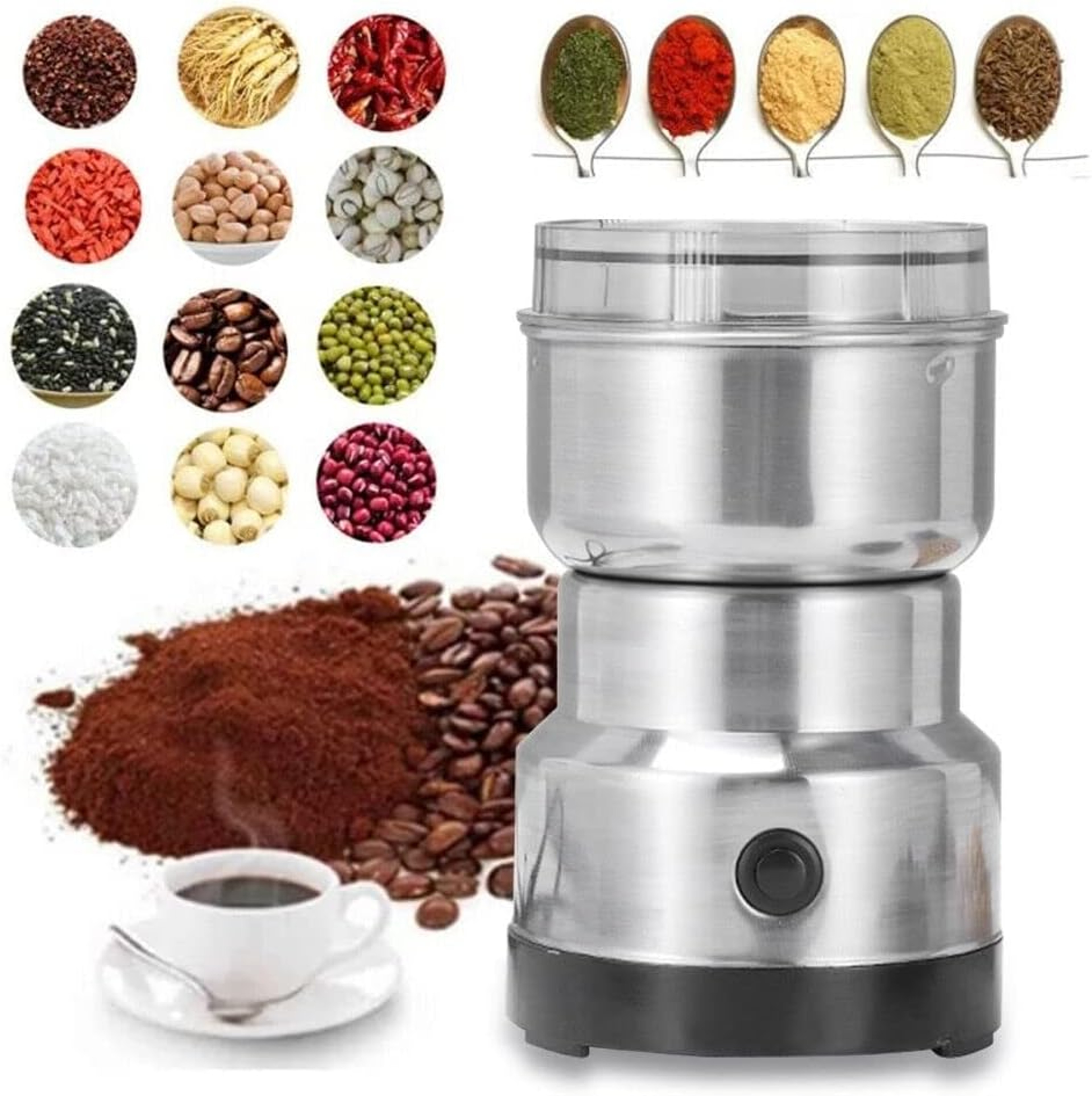 Multifunction Electric Spice Grinder Coffee Grinder Machine For Beans Nuts And Grains 0