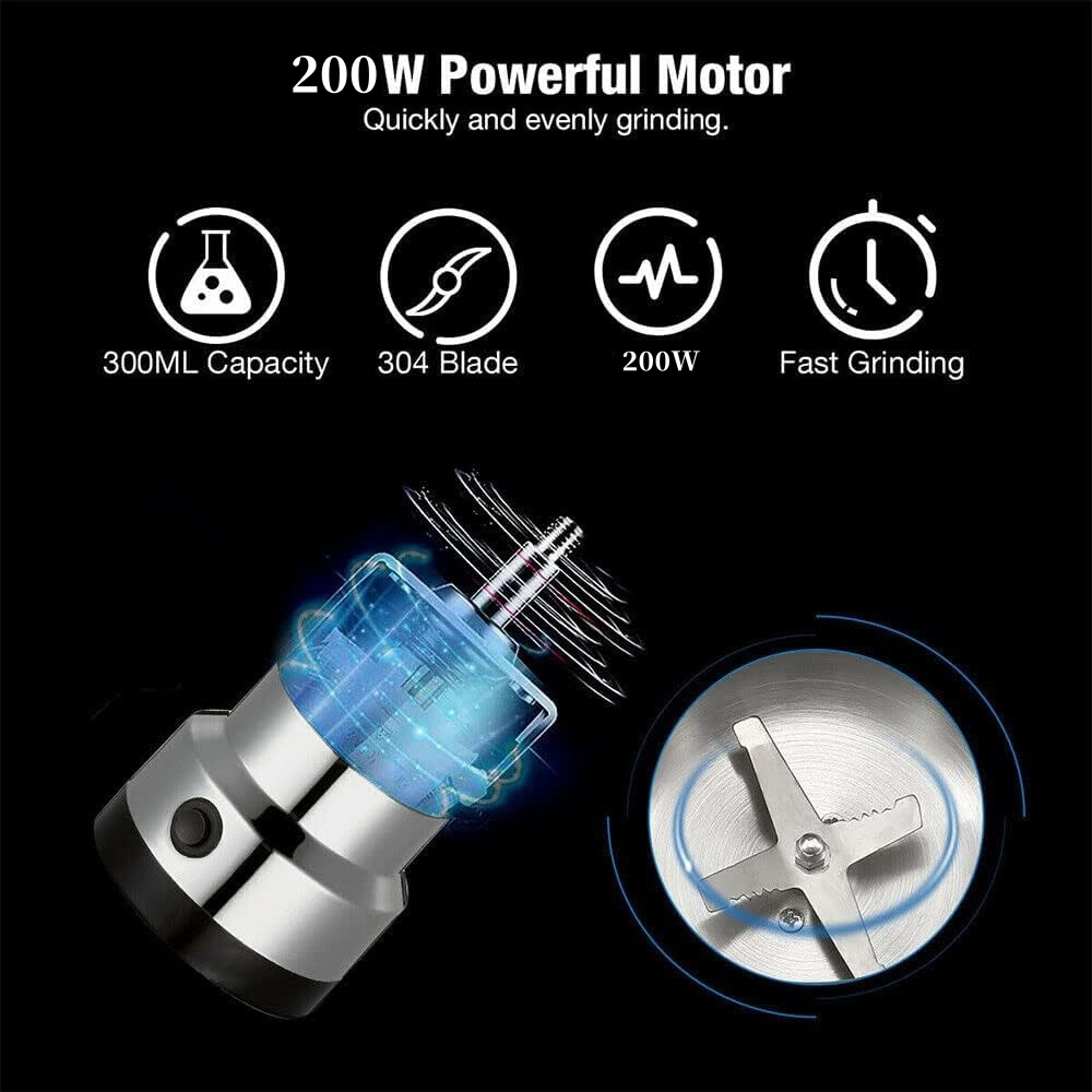 Multifunction Electric Spice Grinder Coffee Grinder Machine For Beans Nuts And Grains 2