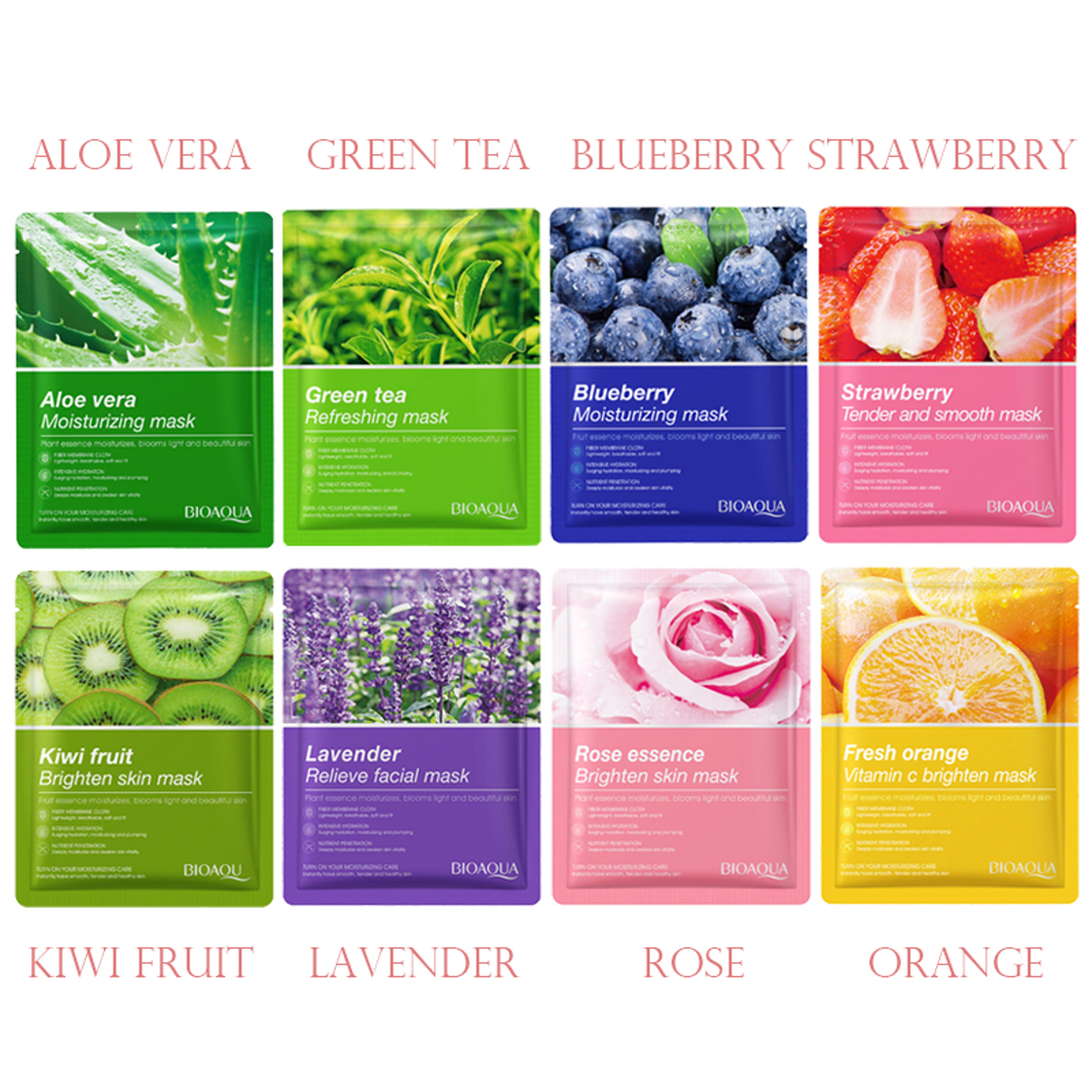 Natural Plant Face Mask Set  Moisturizing Firming  Hydrating Skincare Masks For Glowing Healthy Ski 8