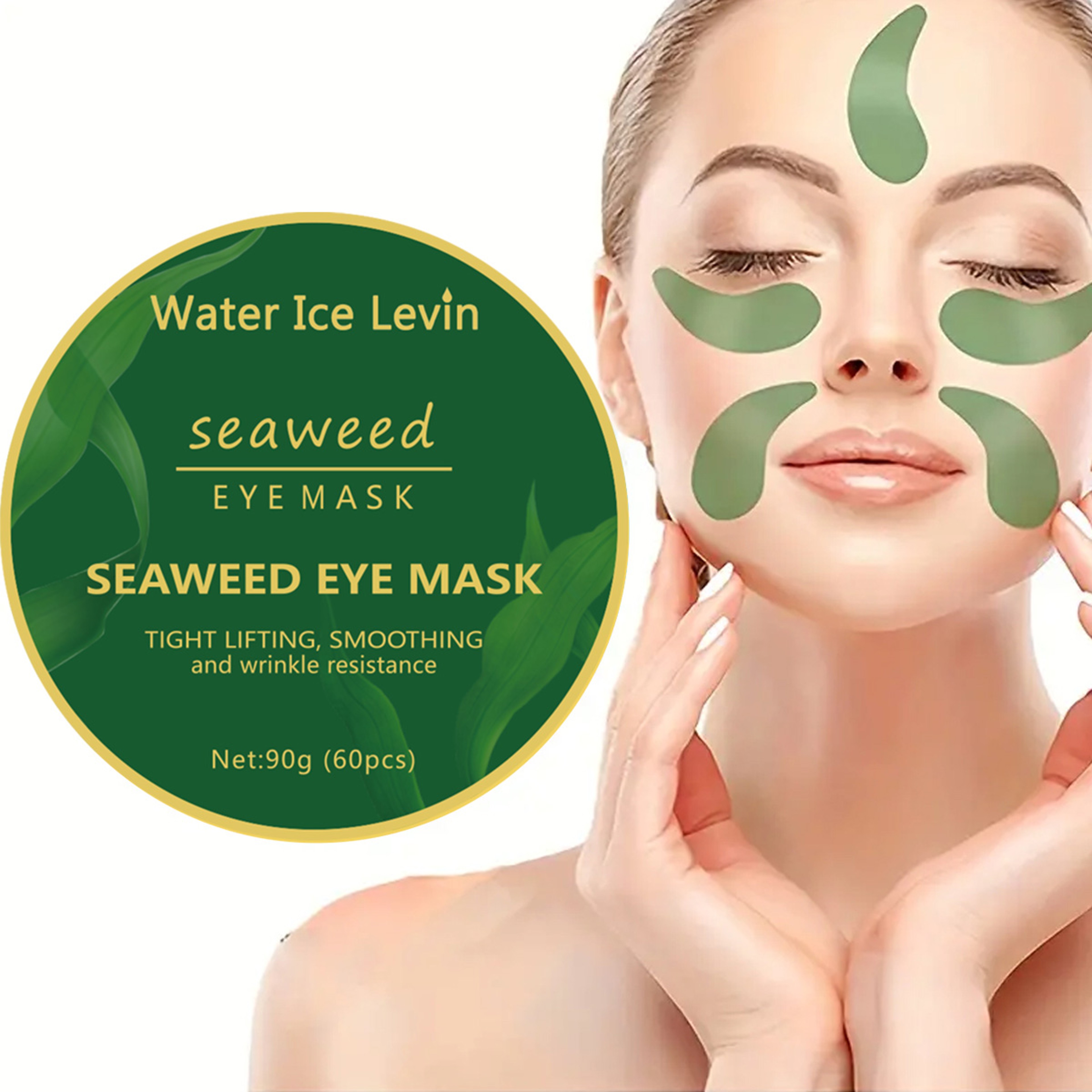 Seaweed Hyaluronic Acid Eye Mask CollagenInfused Eye Patches For Dark Circle Removal  Hydration 6