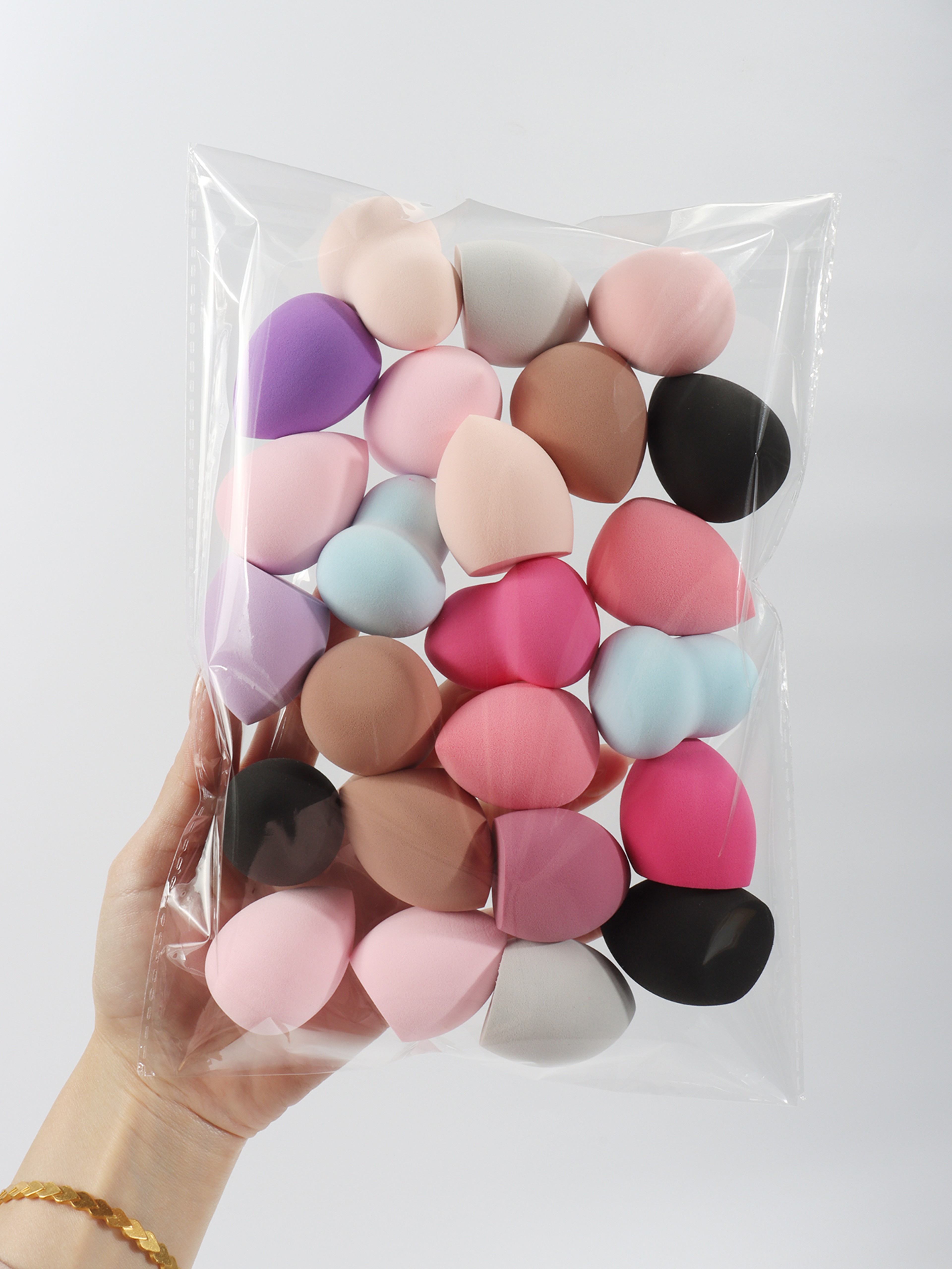 Beauty Sponge Set Pieces For Liquid Cream  Powder Makeup Random Colors  Shapes 6