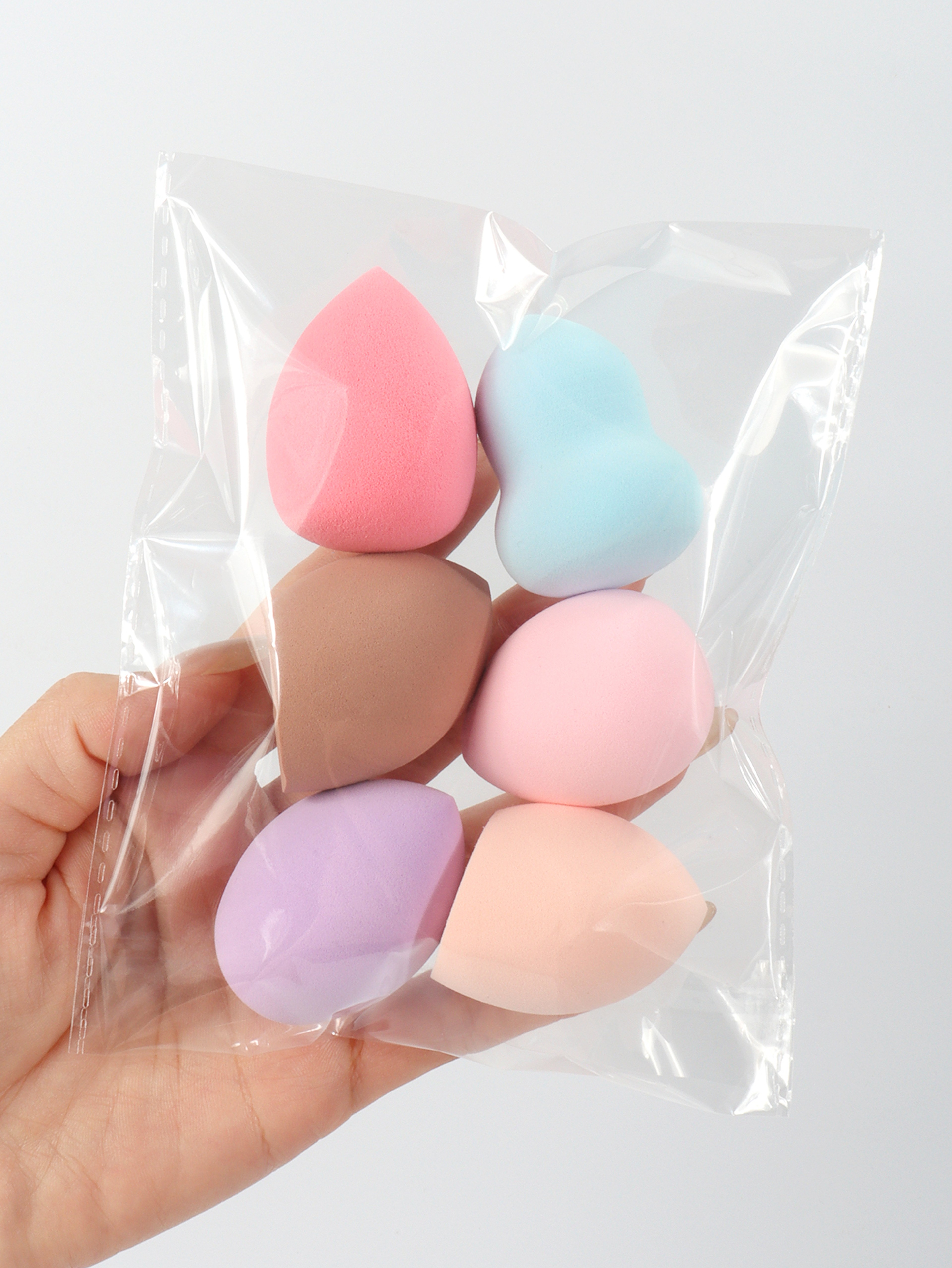 Beauty Sponge Set Pieces For Liquid Cream  Powder Makeup Random Colors  Shapes 4