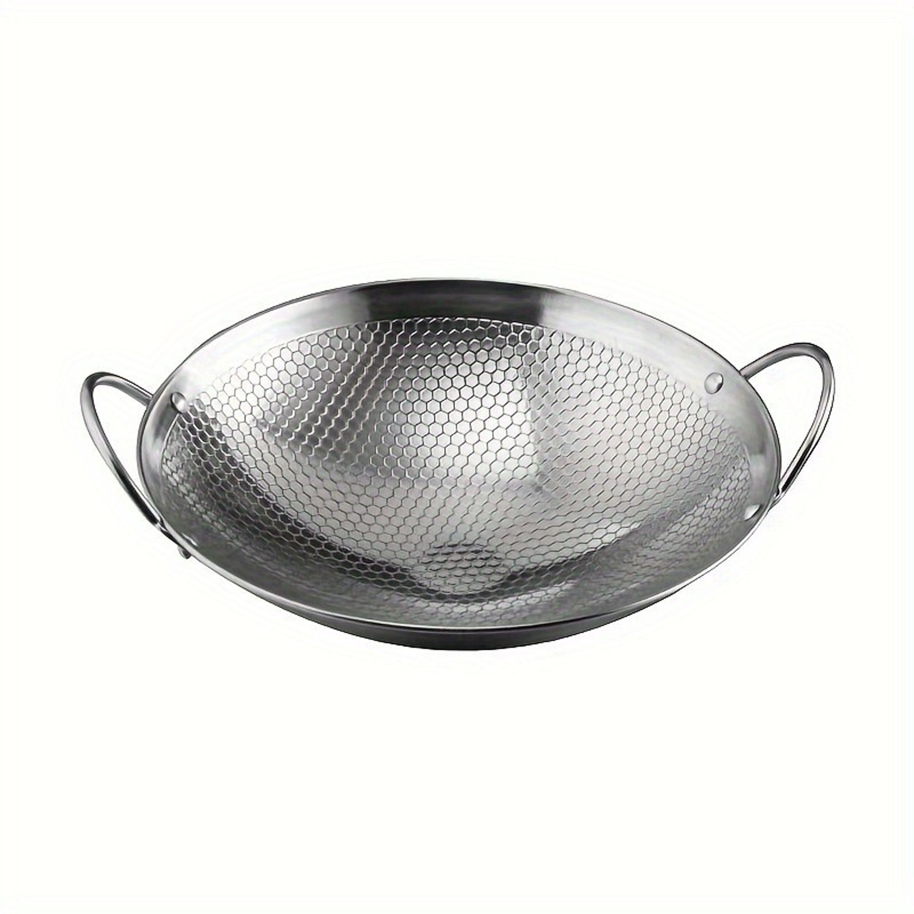 Stainless Steel Honeycomb Skillet NonStick Cooking Pan With Handle ScratchResistant For Pasta Steak 5
