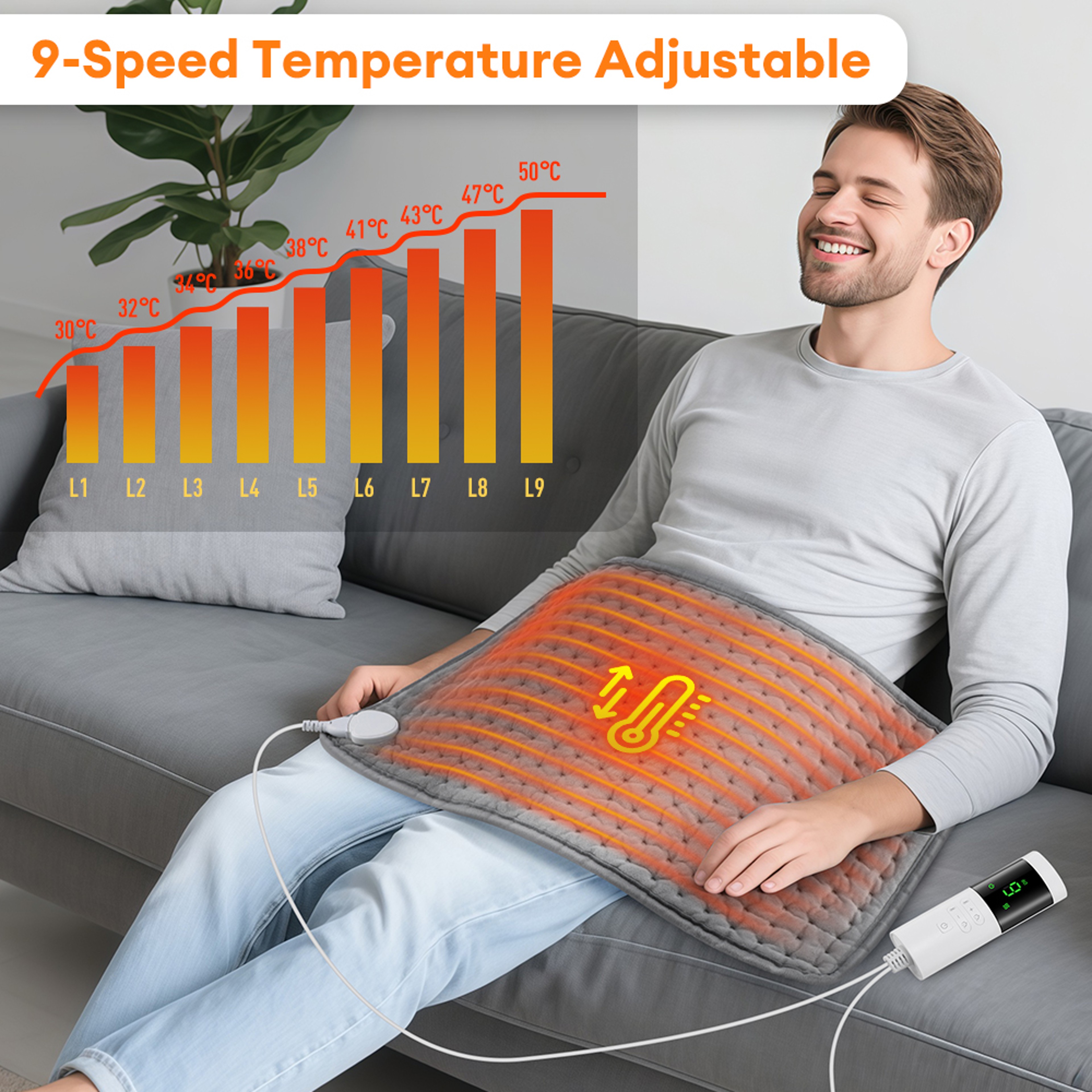 Level Electric Heating Pad Blanket For Neck Back  Shoulders  Winter Warmth  Comfort 1
