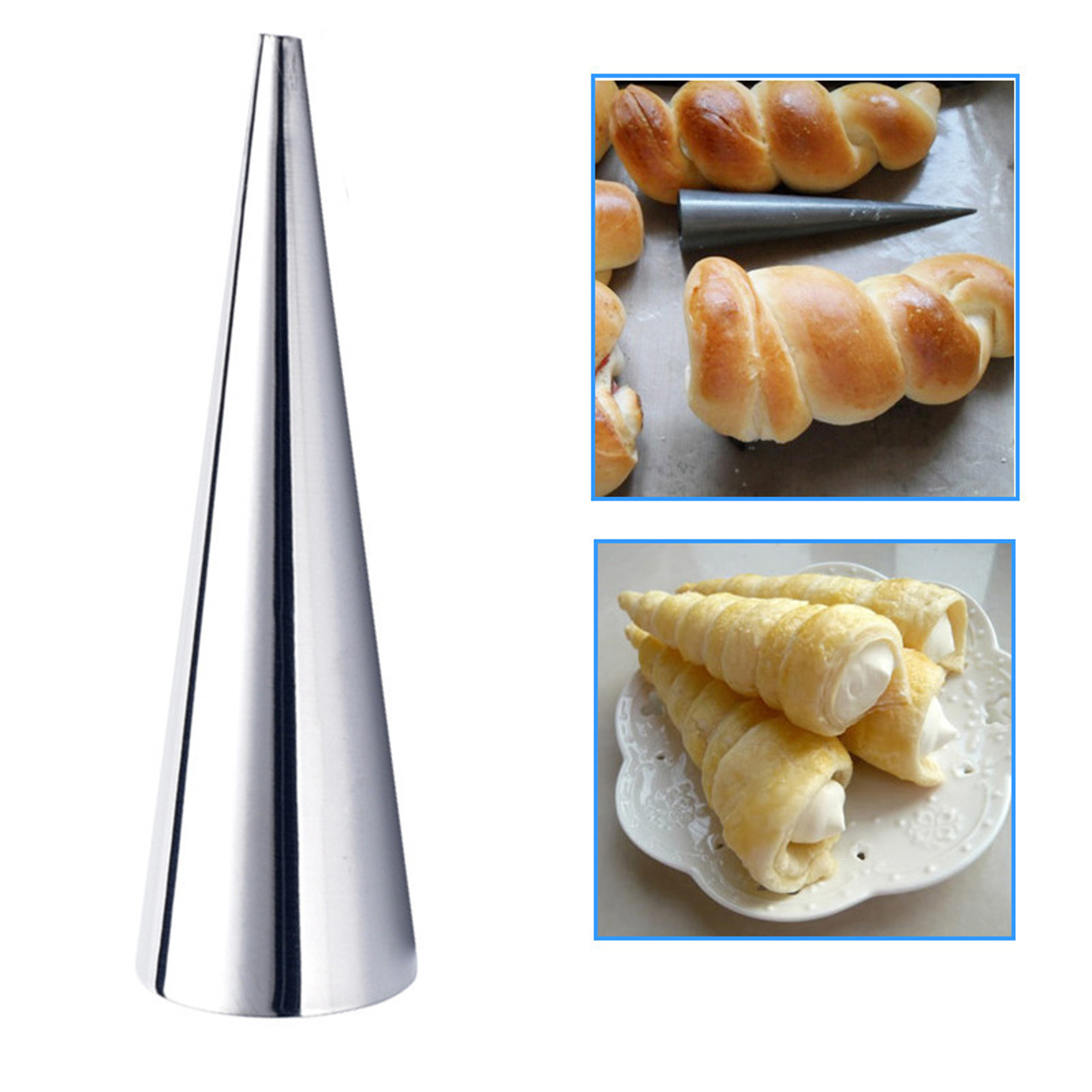 Conical Croissant Molds, Spiral Pastry Mold Set for Baking & Desserts – view 5