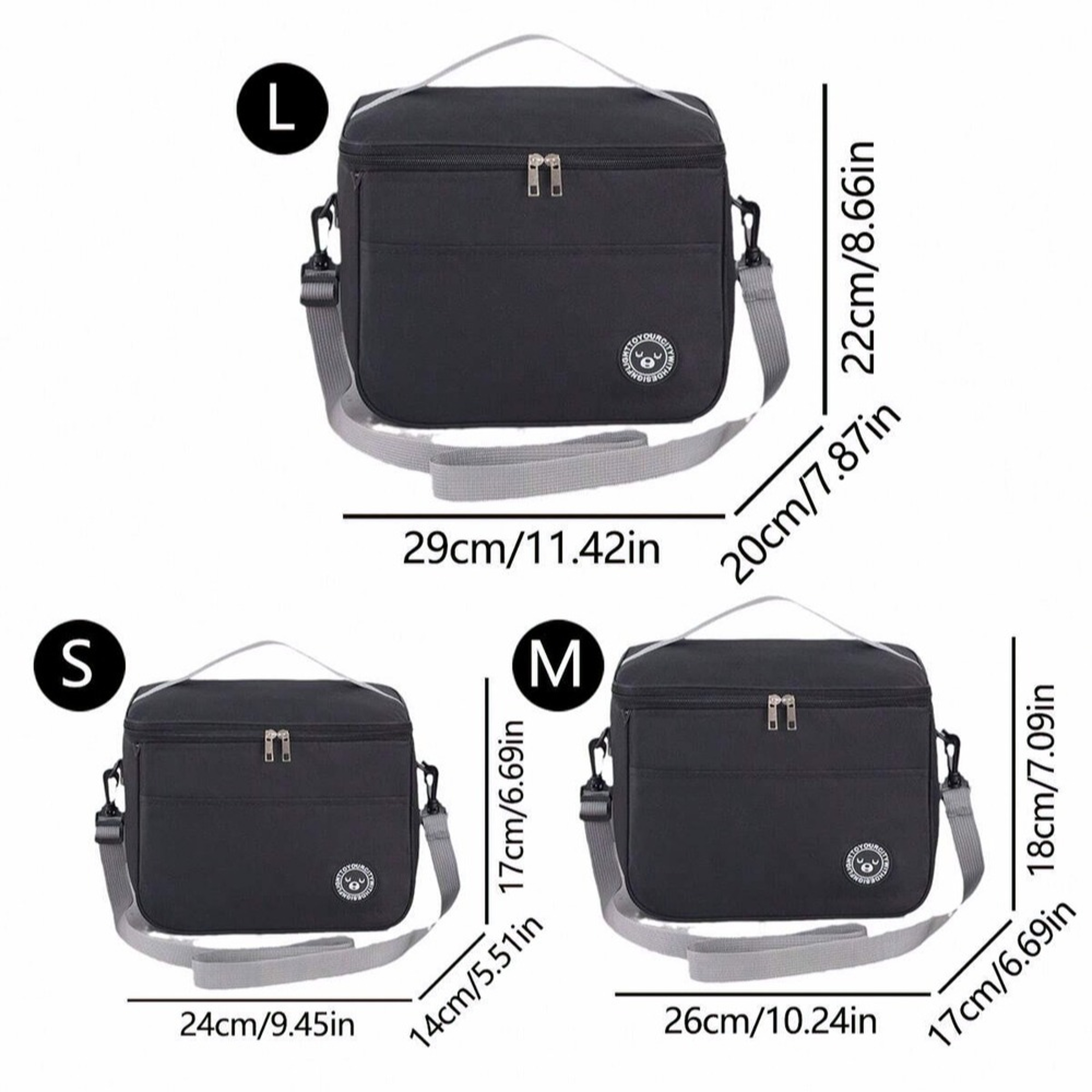 Insulated Lunch Box Bag With Shoulder Strap  Waterproof Thickened Design For Students And Workers 3