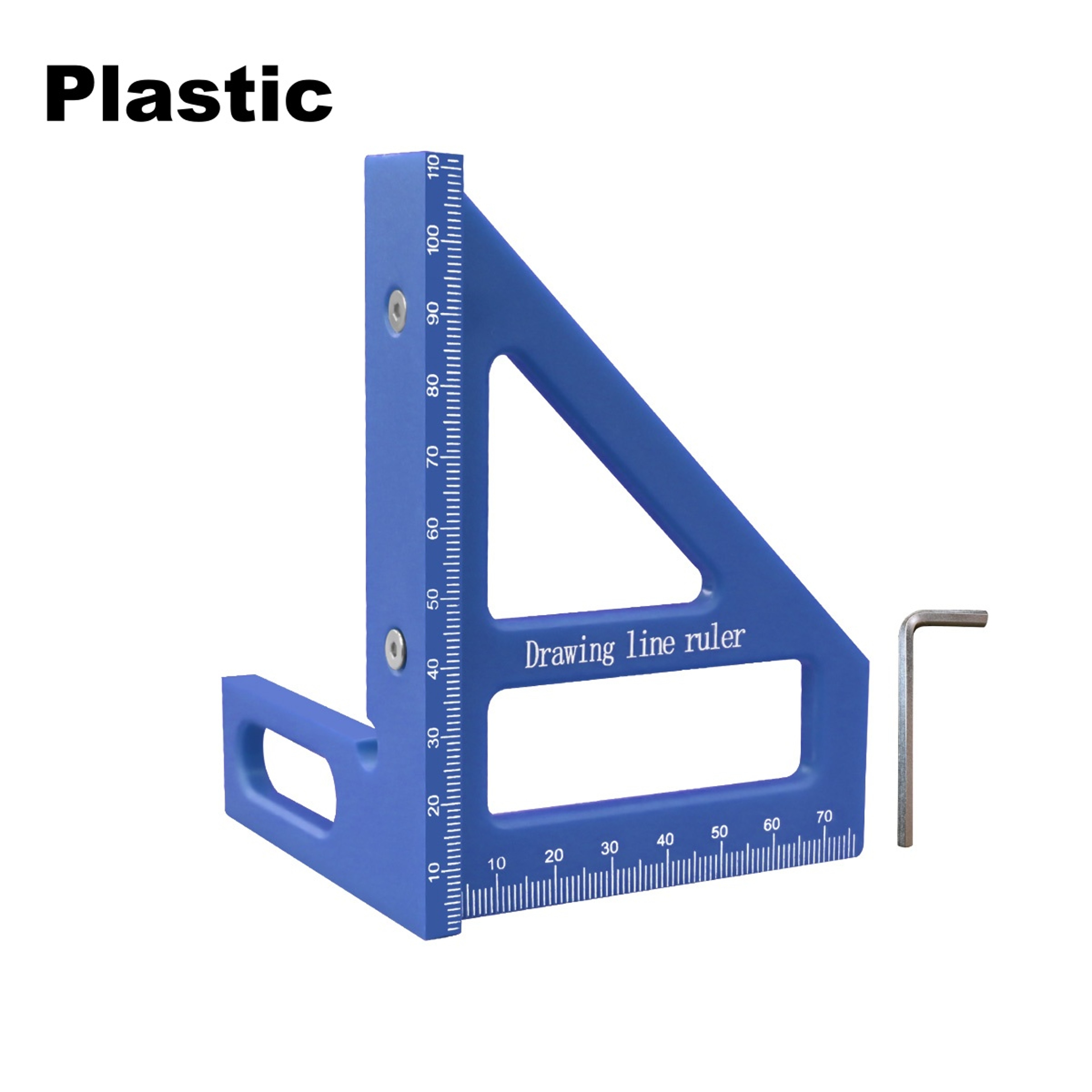 MultiAngle Carpenter Square Durable Woodworking Protractor With Degree Layout AluminumPlastic Ruler 8